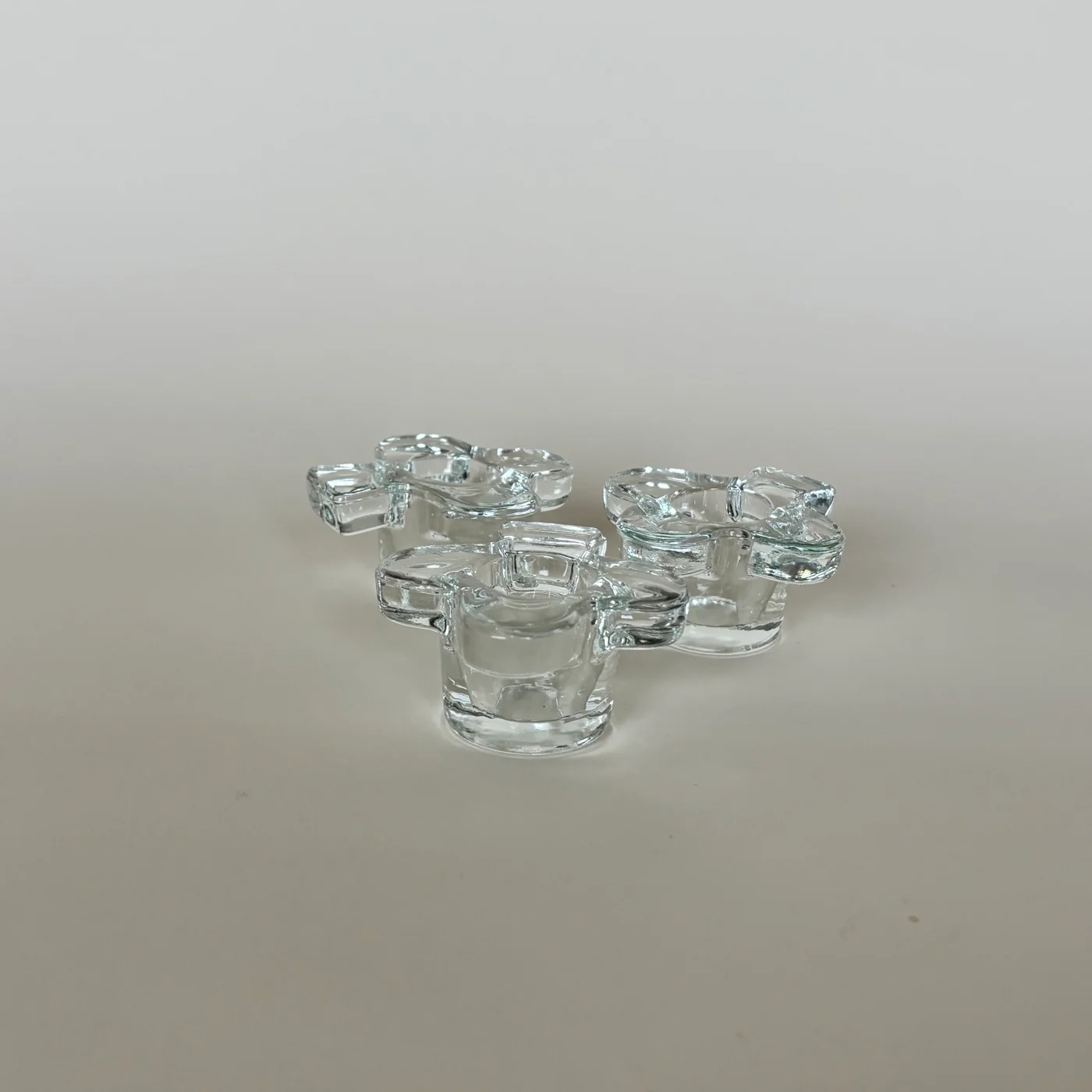 Ensemble De 3 Bougeoirs Forme Trèfle