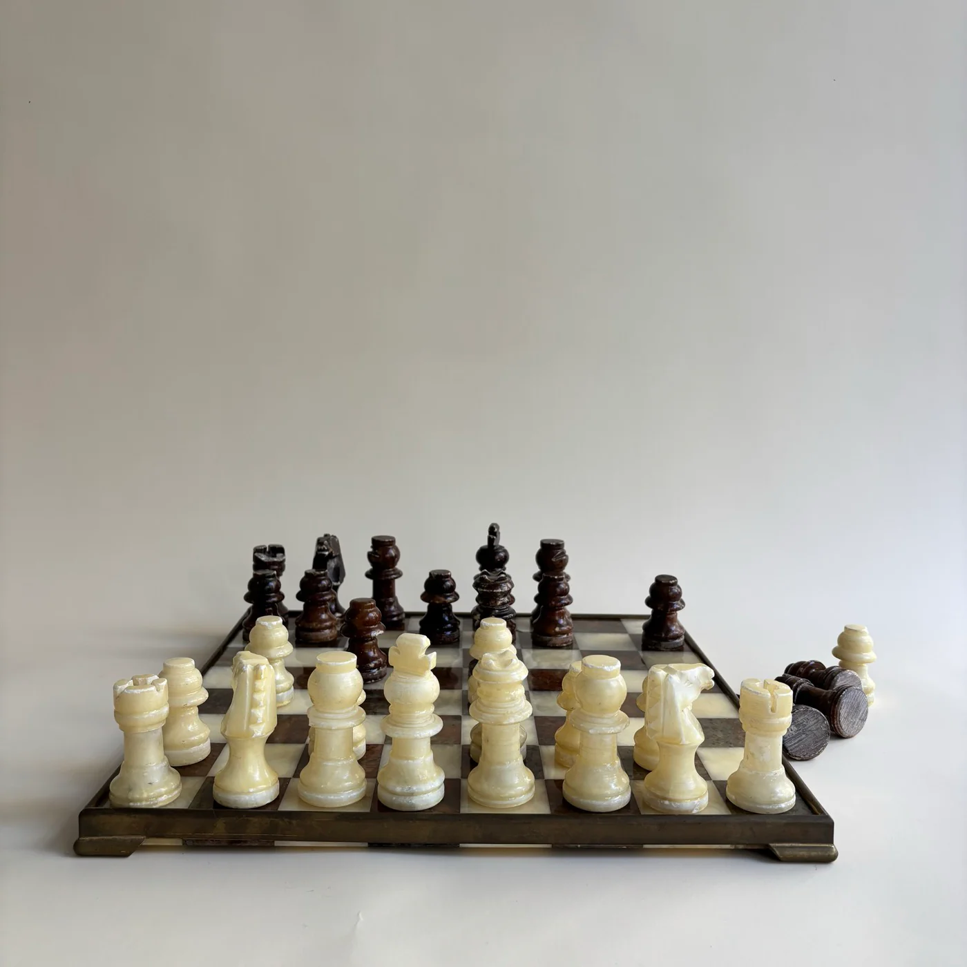 Jeux D'Echec En Marbre Vintage - Image 3