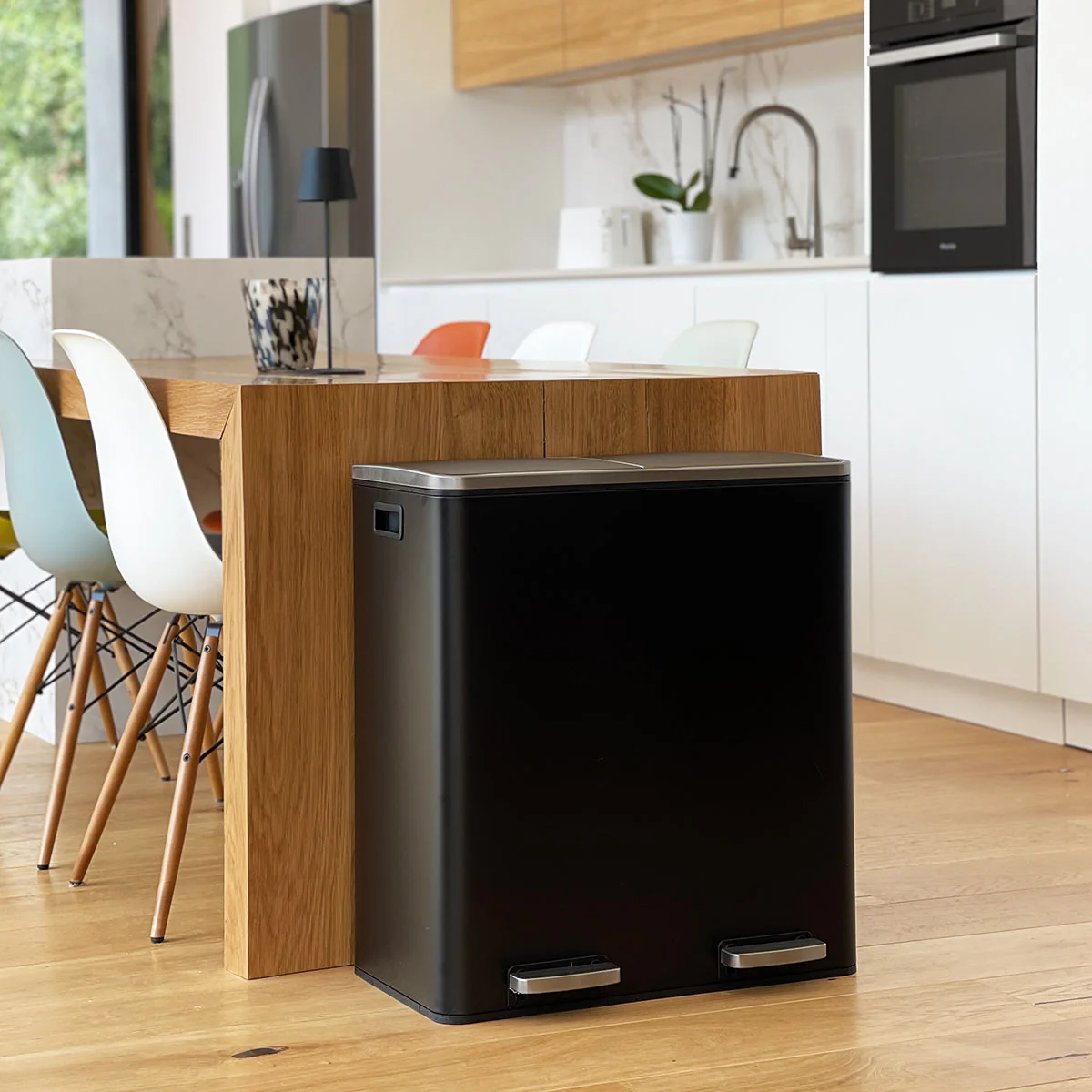 Poubelle Tri Selectif Major 60L - Noir - Image 3