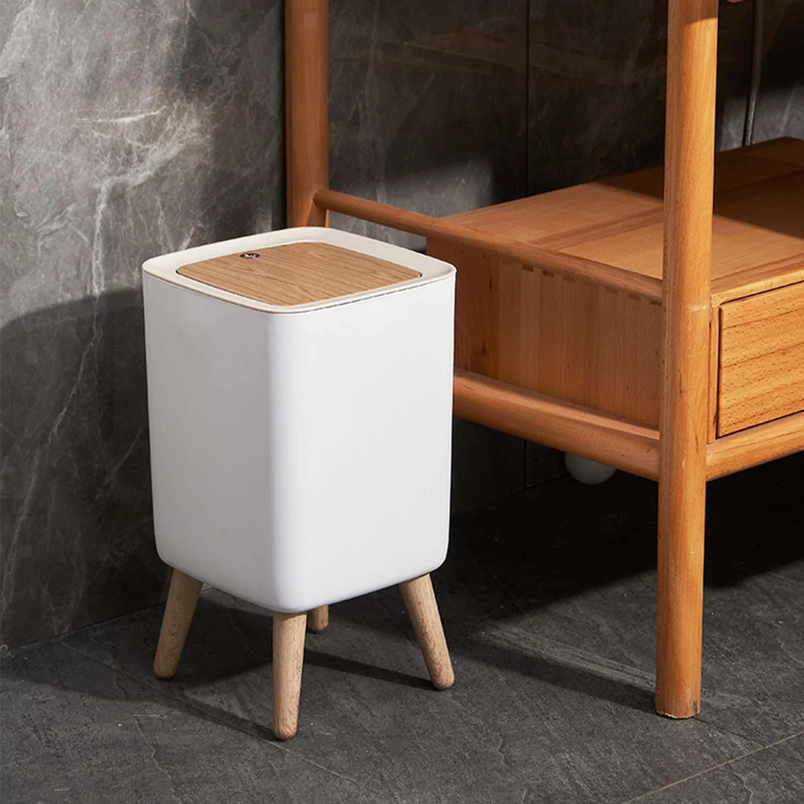 Poubelle Push Malmo 10L - Blanc