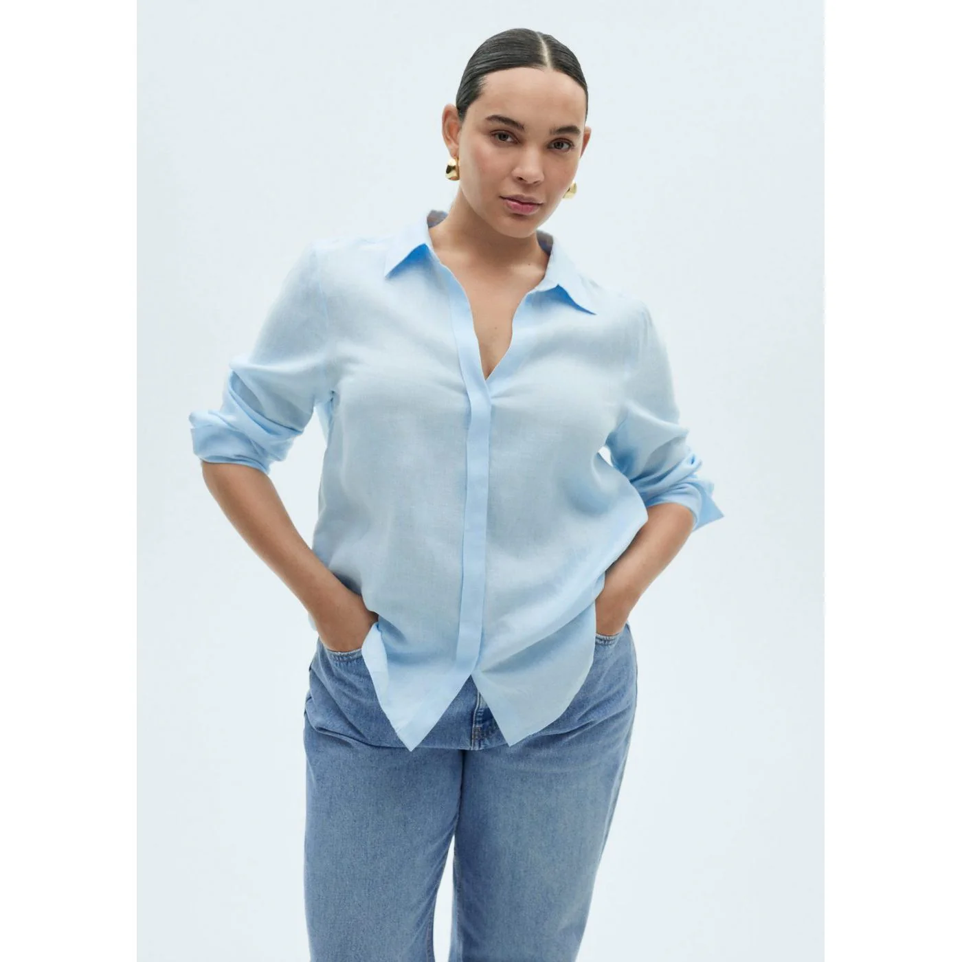Chemise Samara - Bleu Ciel - Image 7