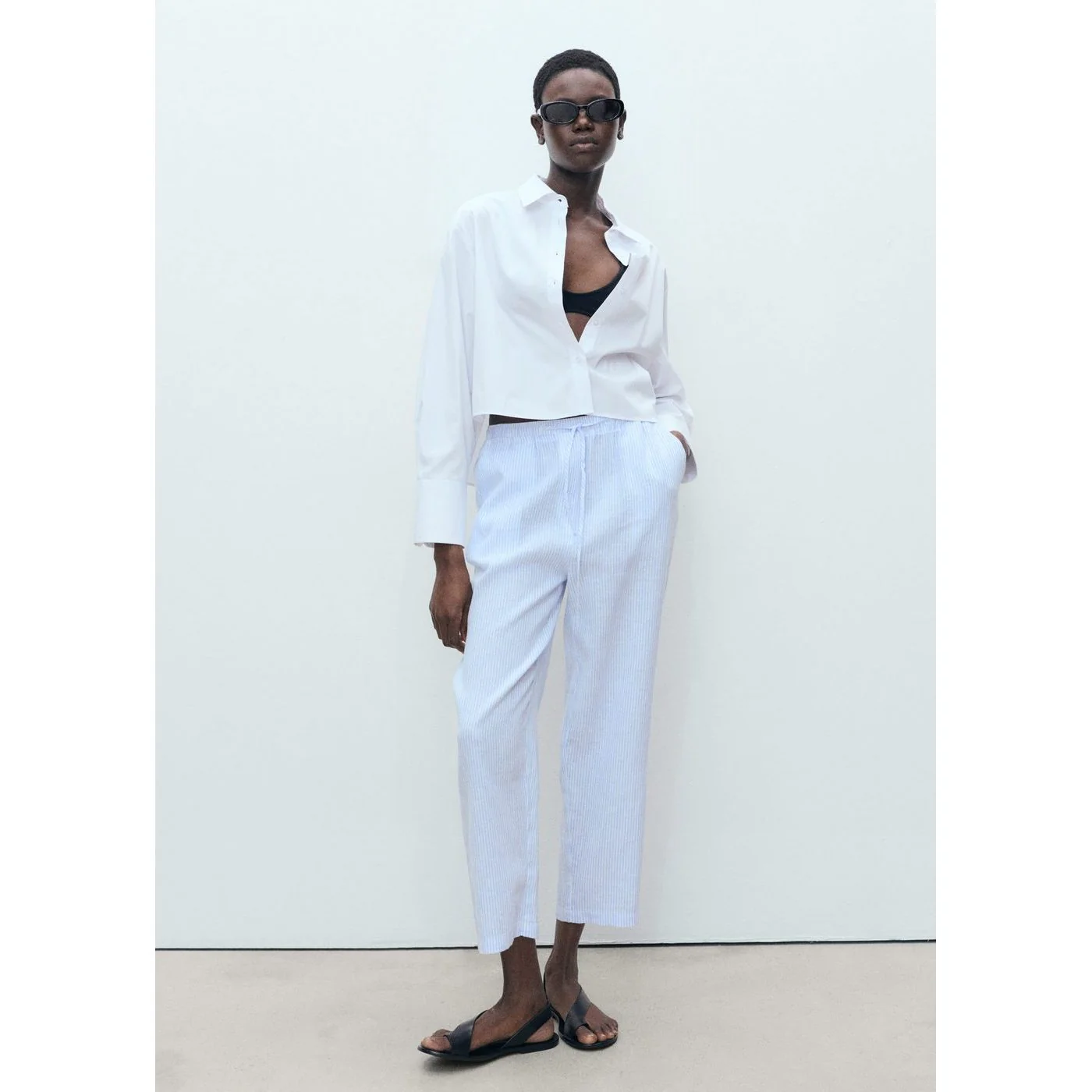 Pantalon Linen - Bleu Ciel
