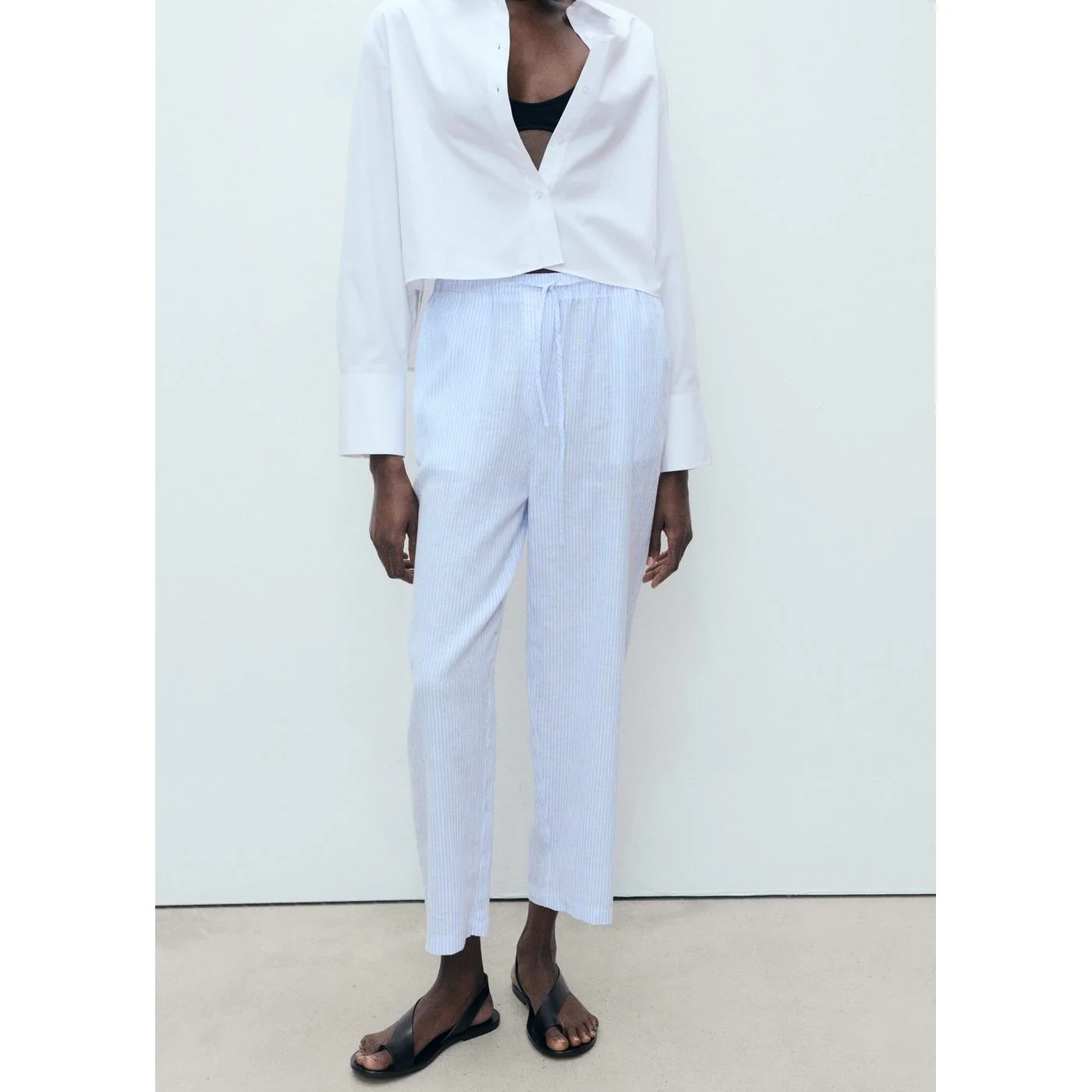 Pantalon Linen - Bleu Ciel - Image 2