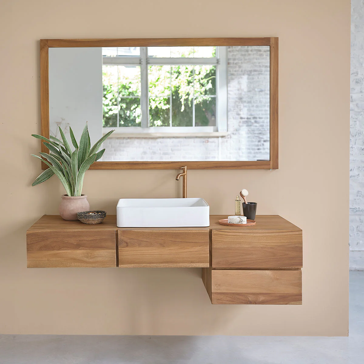 Meuble Sous Vasque Milan - Teck - Naturel