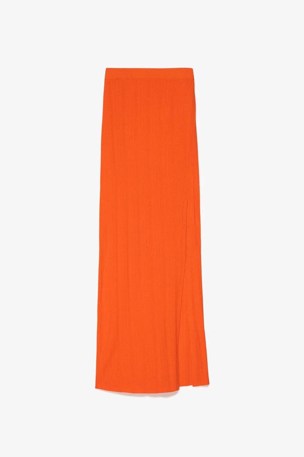 Jupe Mixed Rib Cutout - Bright Tangerine - Image 2