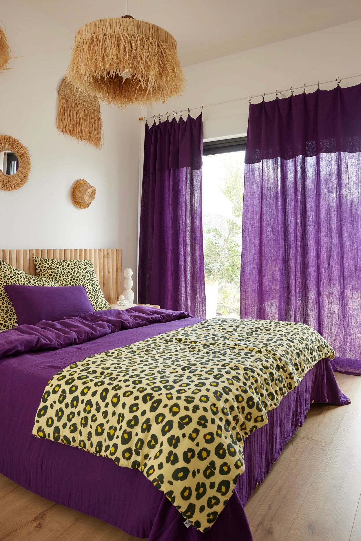 Rideau Ajustable Hampton Opulence/Violet