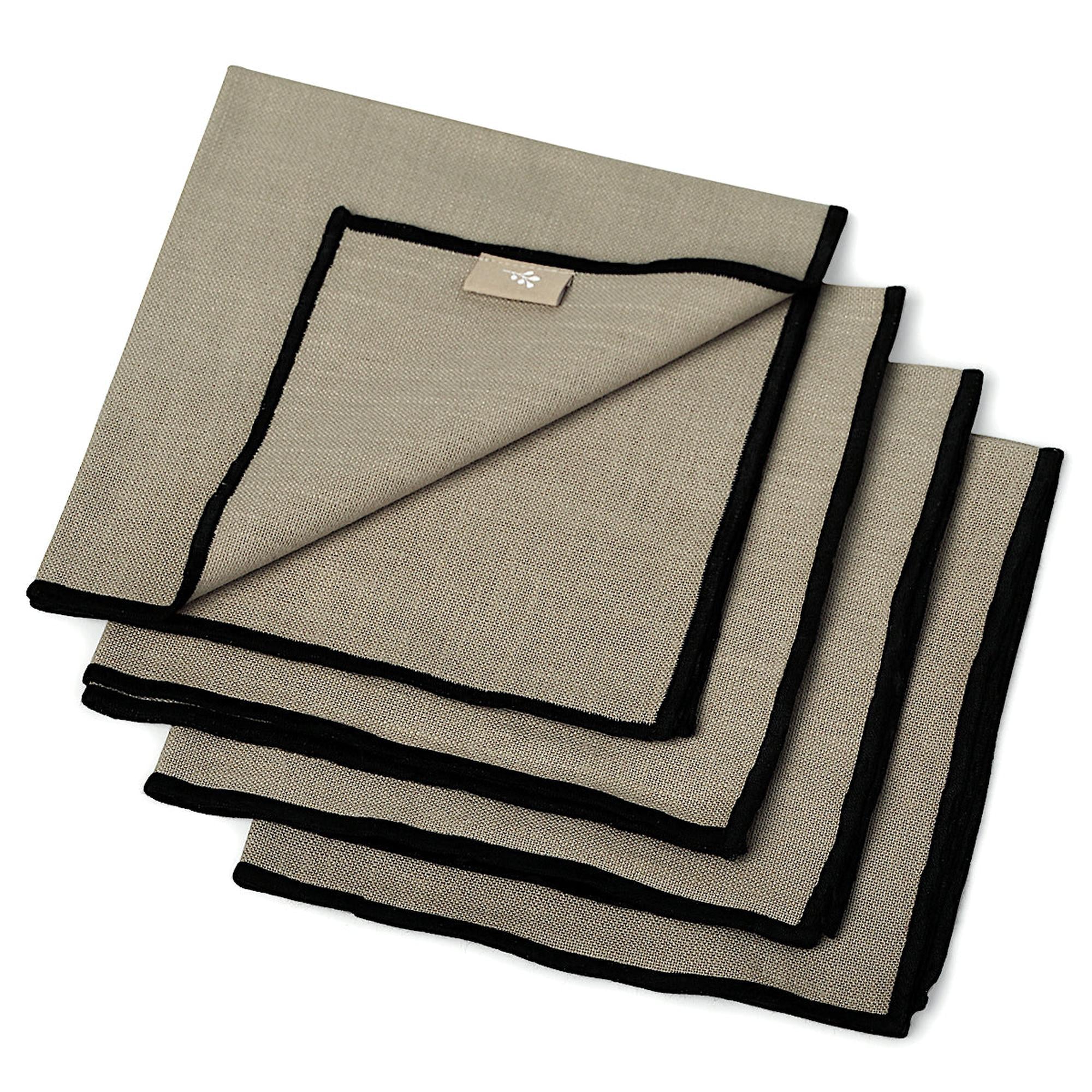 Nappe Ernest - Naturel / Noir - Lin Lavé - Image 4
