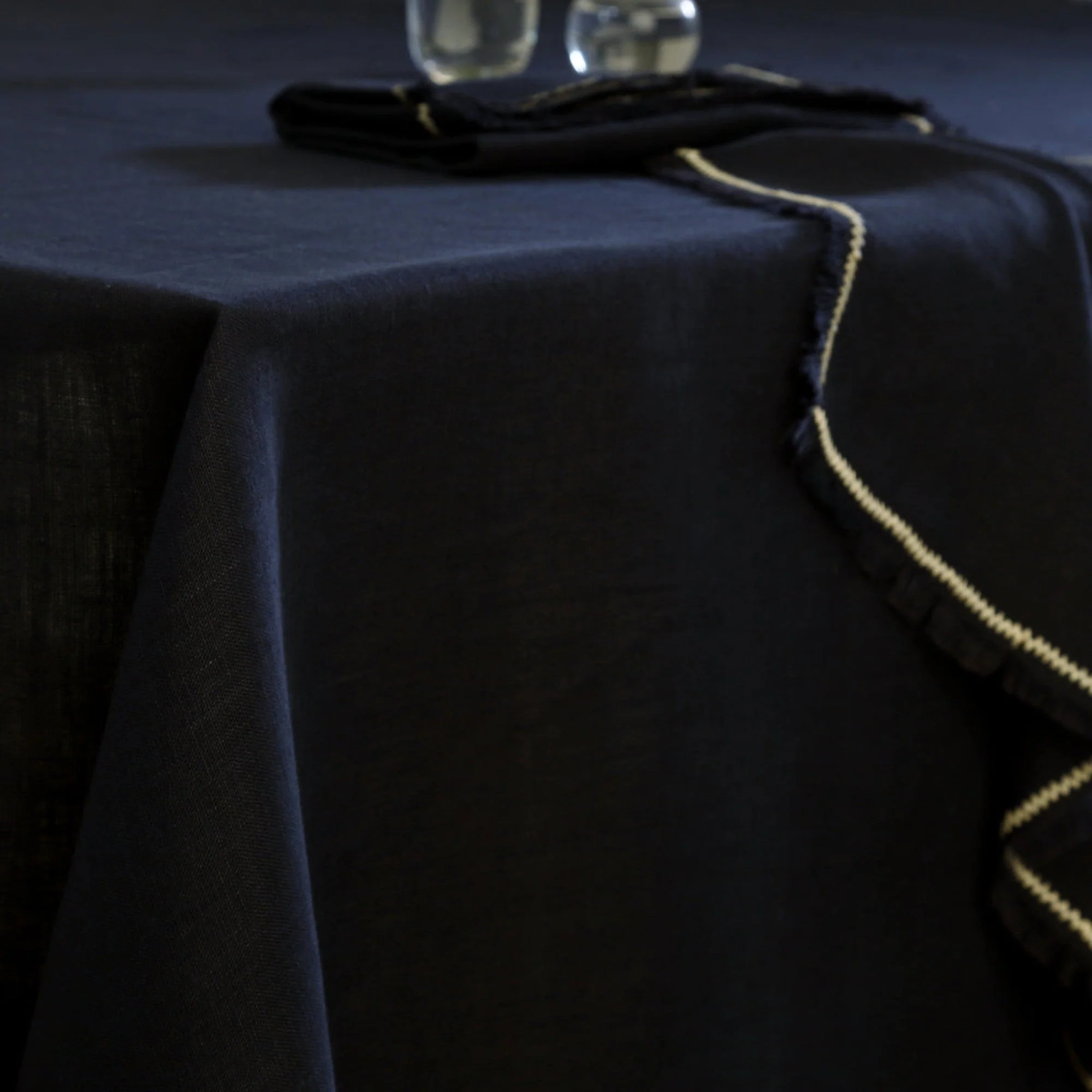 Nappe Gabriel - Fusain / Sable - Lin Lavé - Image 3