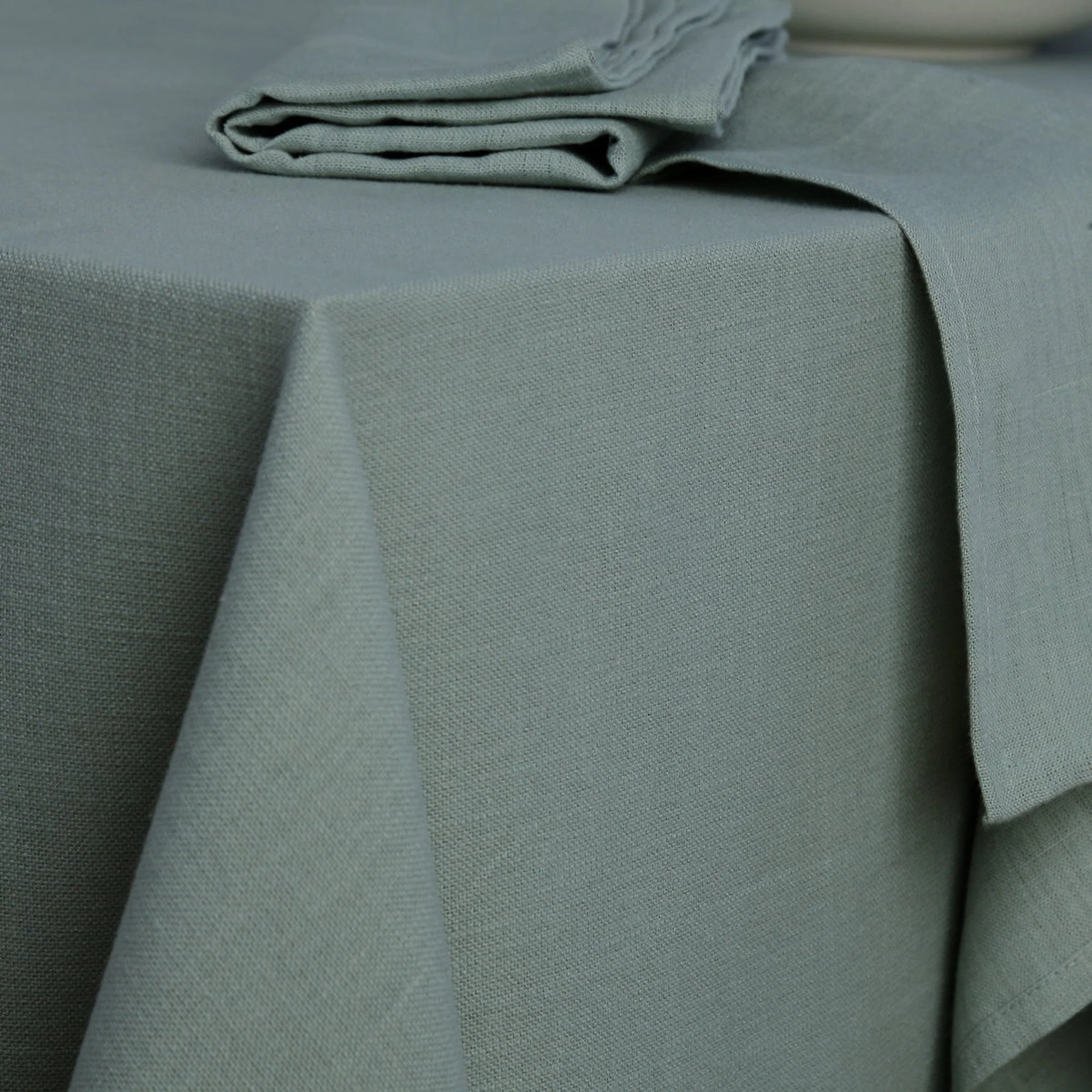 Nappe Louis - Vert Céladon - Toile De Coton - Image 3