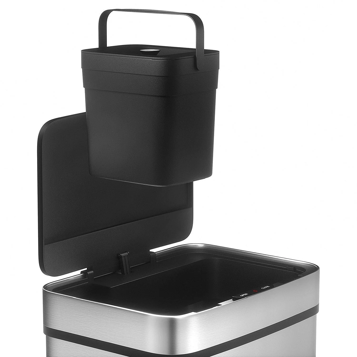 Poubelle Tri Selectif Automatique Narvik 75L - Inox - Image 8