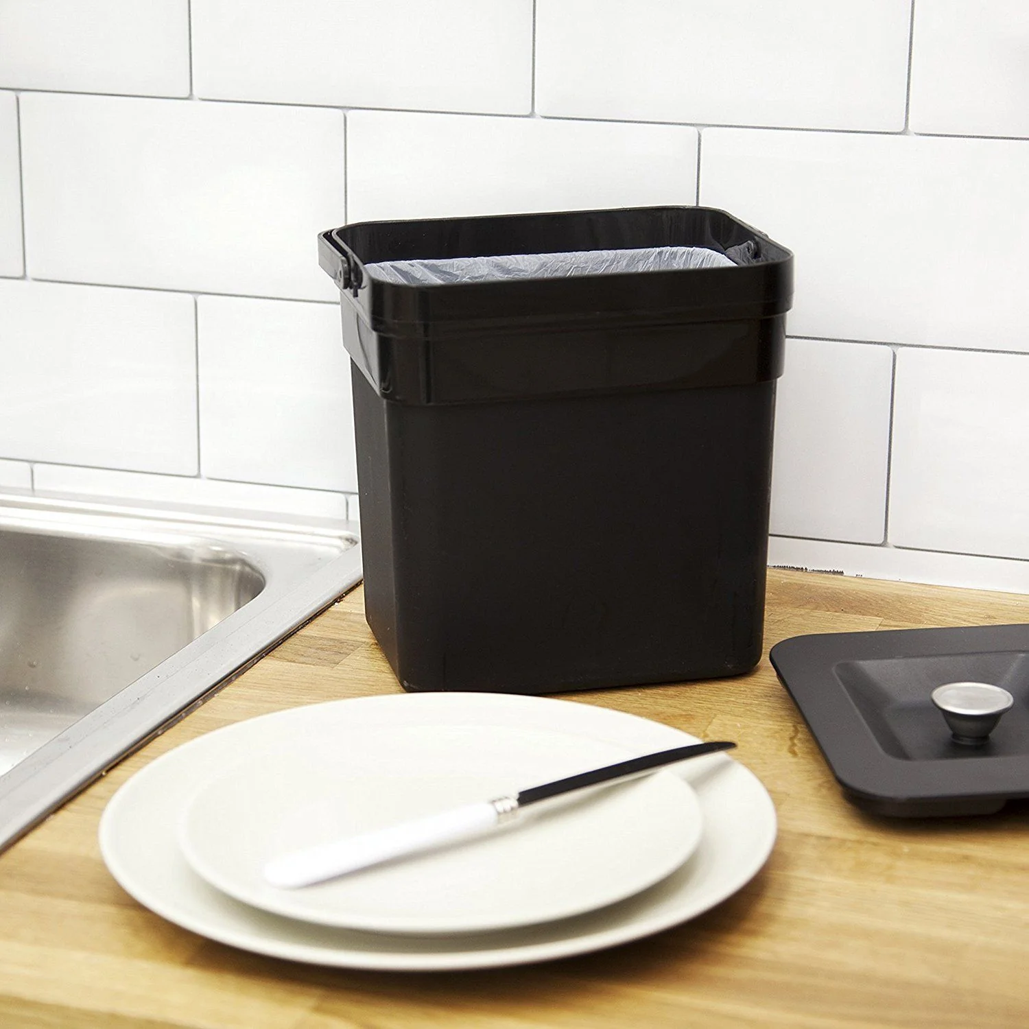 Poubelle Tri Selectif Automatique Narvik 75L - Noir - Image 4