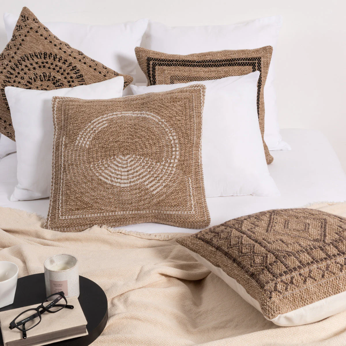 Housse De Coussin Nature - Motif Noir - Image 7