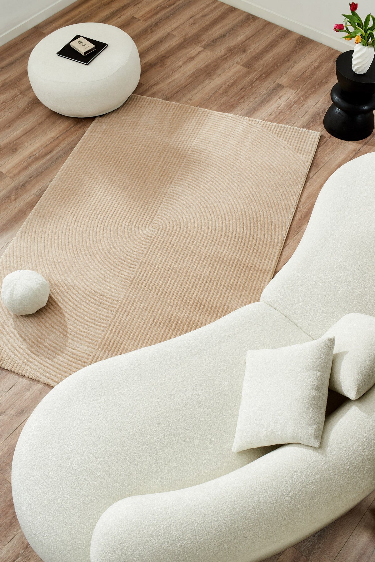 Tapis Bianca 159 - Motif Graphique - Beige - Intérieur