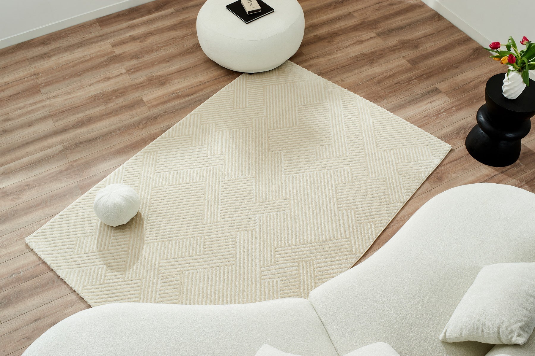 Tapis Bianca 160 - Motif Graphique - Creme - Intérieur - Image 4