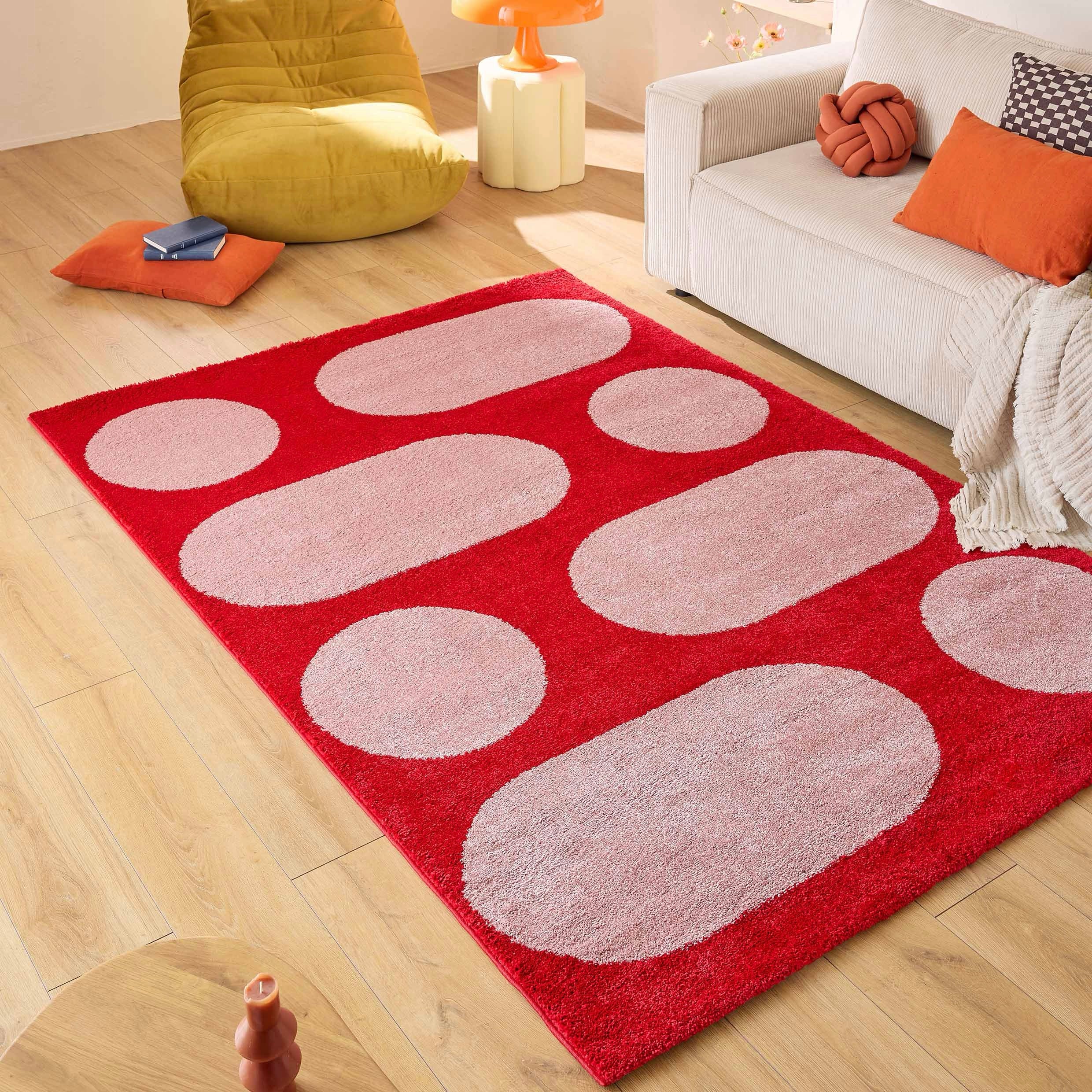 Tapis Groovy 381 - Motif Moderne - Rouge - Intérieur - Image 2