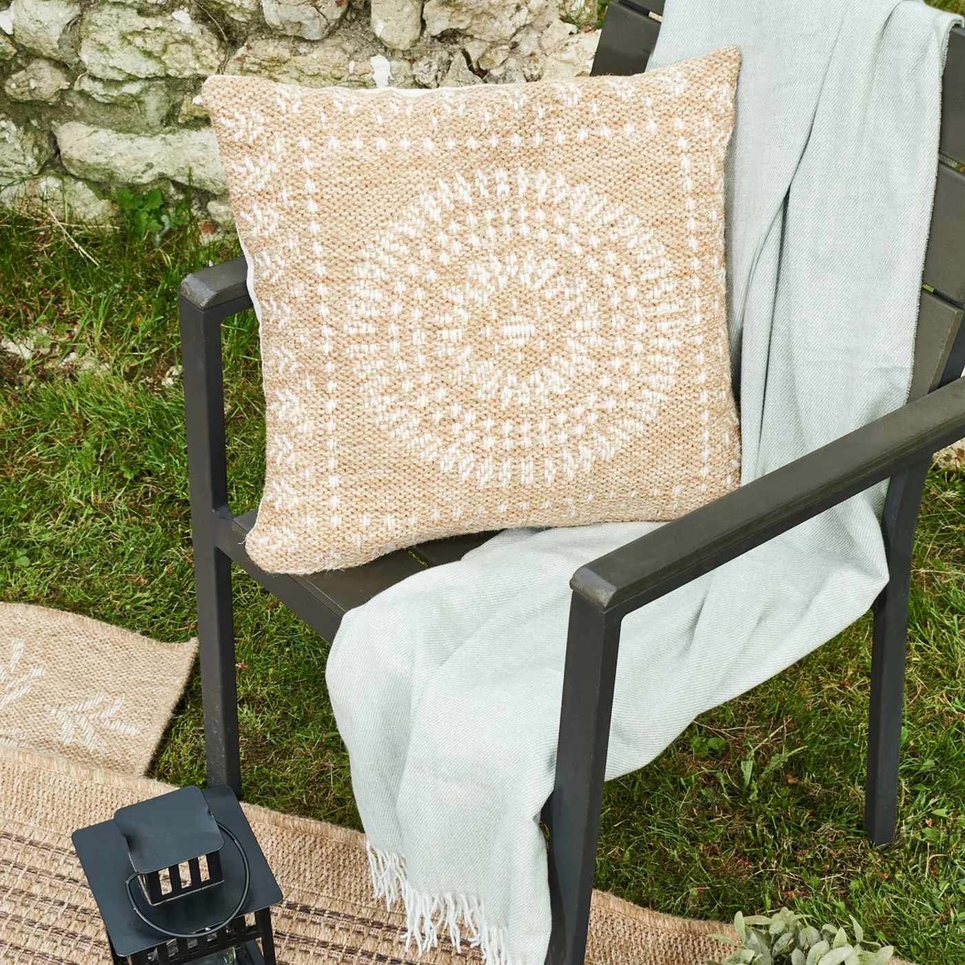 Housse De Coussin Aspect Jute 8874
