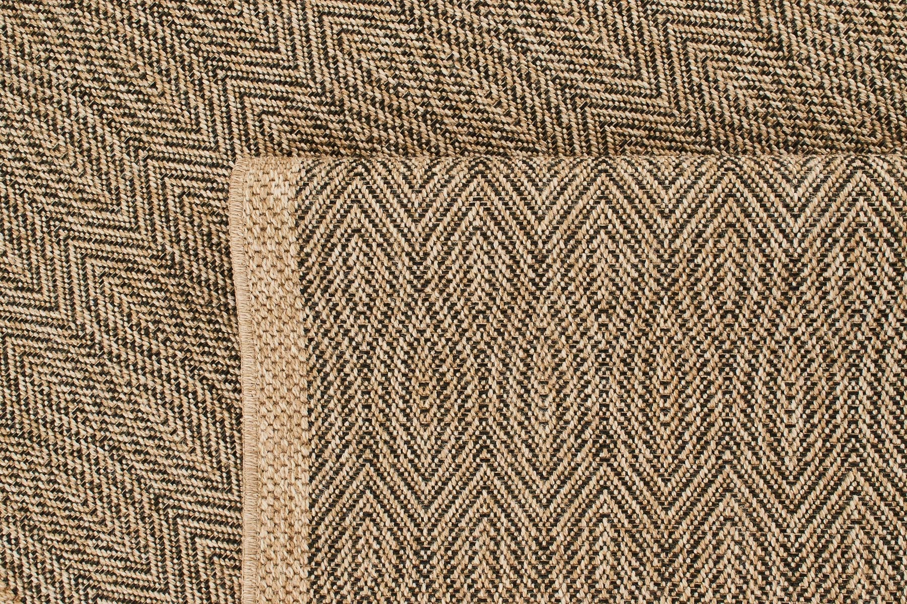 Tapis Aspect Jute - Motif Jute - Noir - Intérieur / Extérieur - Image 5