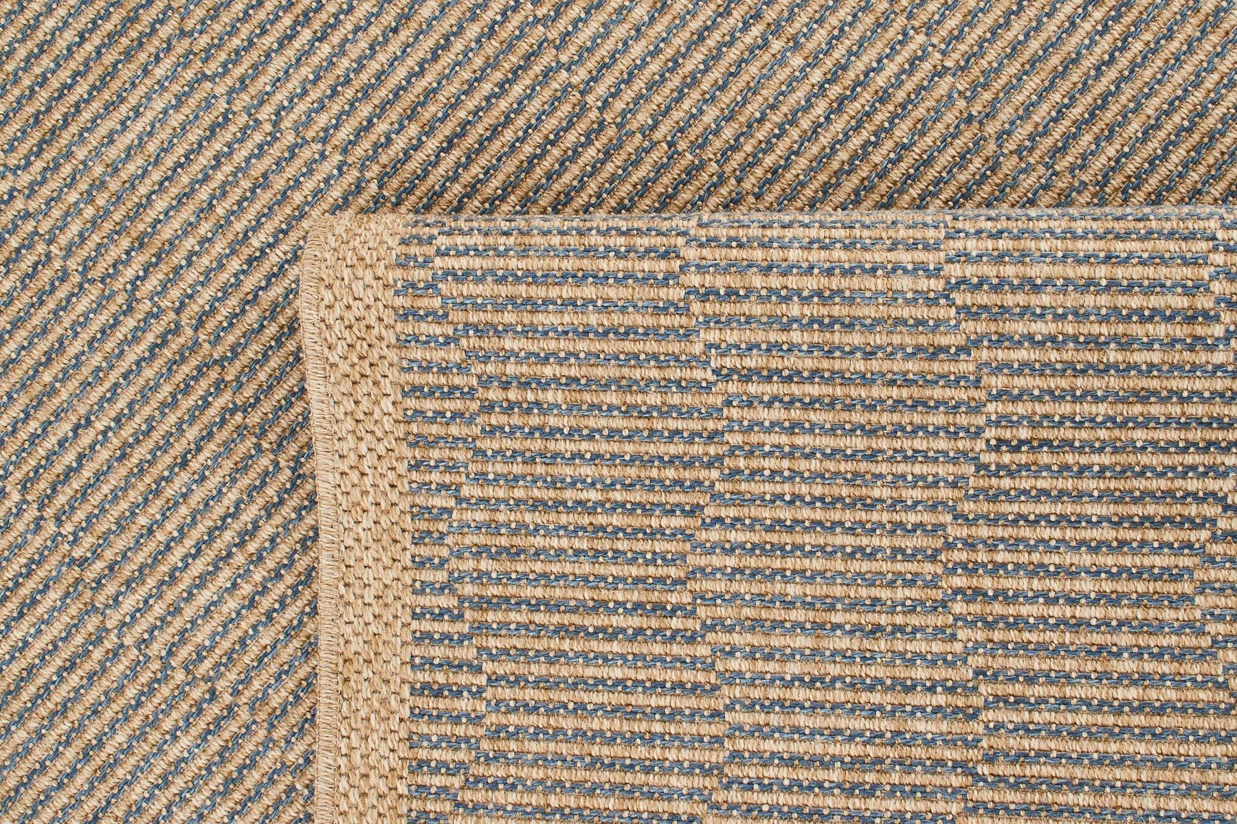 Tapis Aspect Jute - Motif Jute - Bleu - Intérieur / Extérieur - Image 5