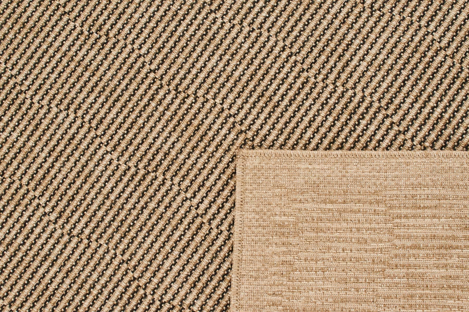 Tapis Aspect Jute - Motif Jute - Noir - Intérieur / Extérieur - Image 3