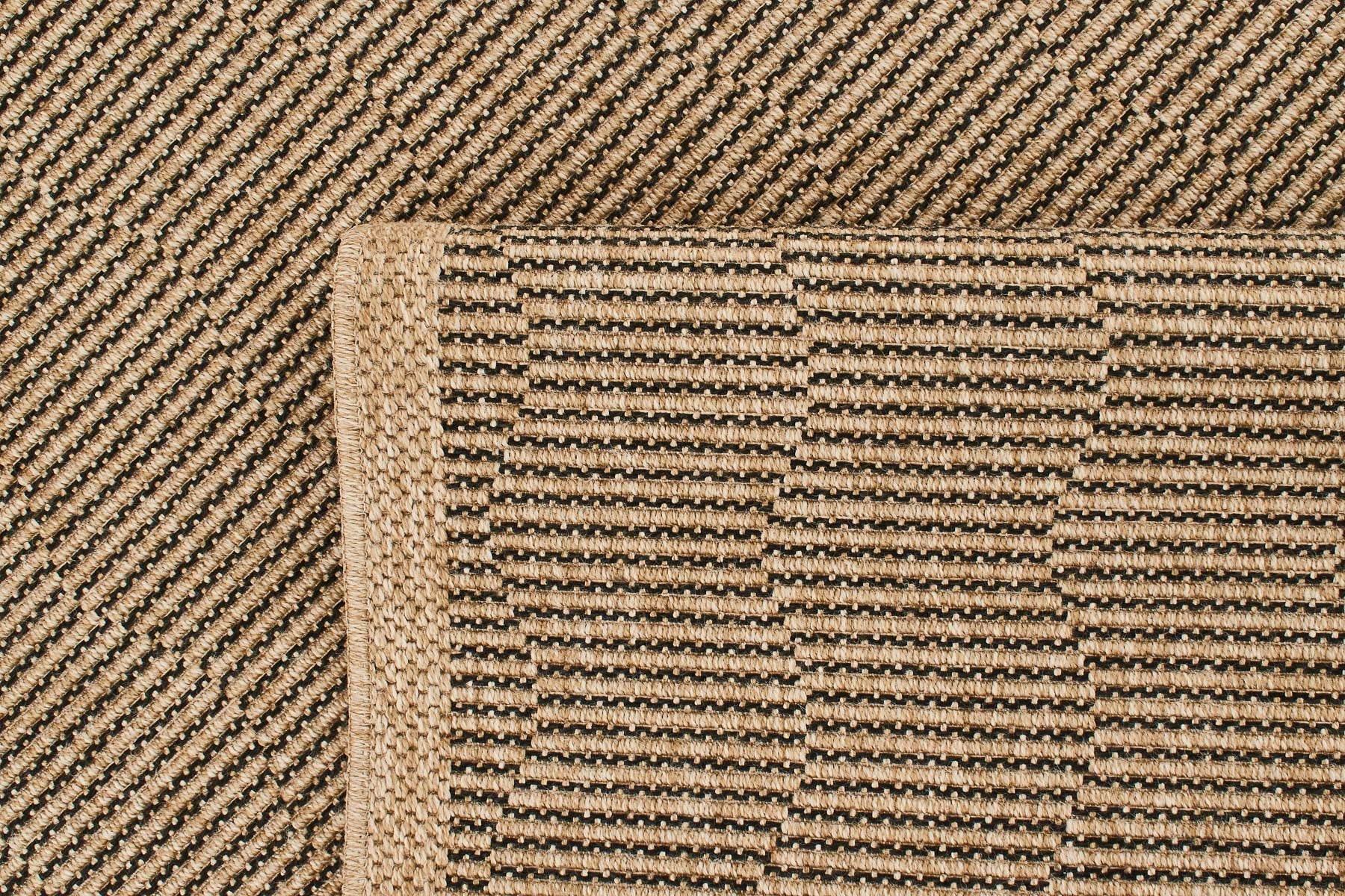 Tapis Aspect Jute - Motif Jute - Noir - Intérieur / Extérieur - Image 5