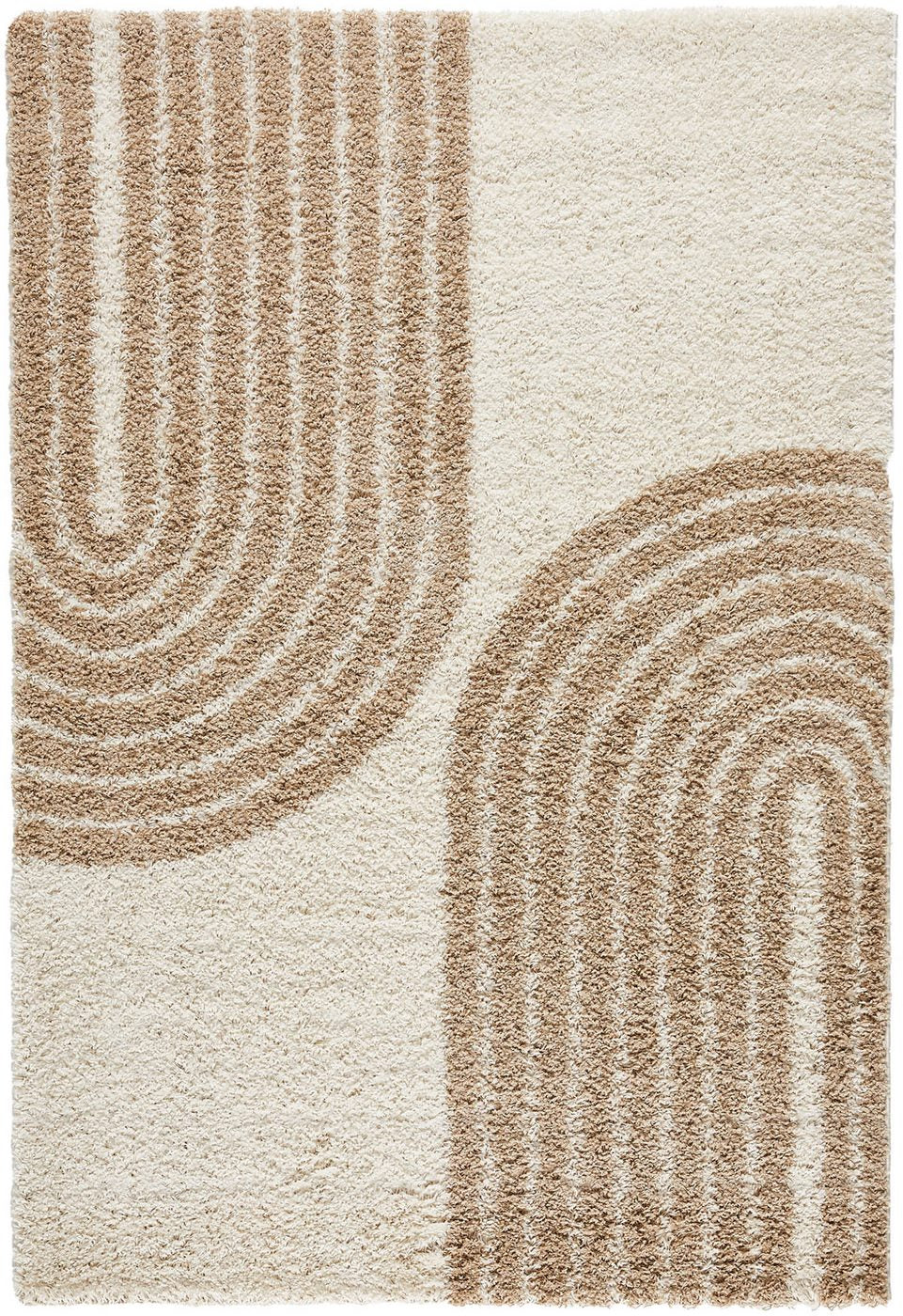 Tapis Shaggy Olympe 1069 - Motif Géométrique - Beige - Intérieur - Image 2