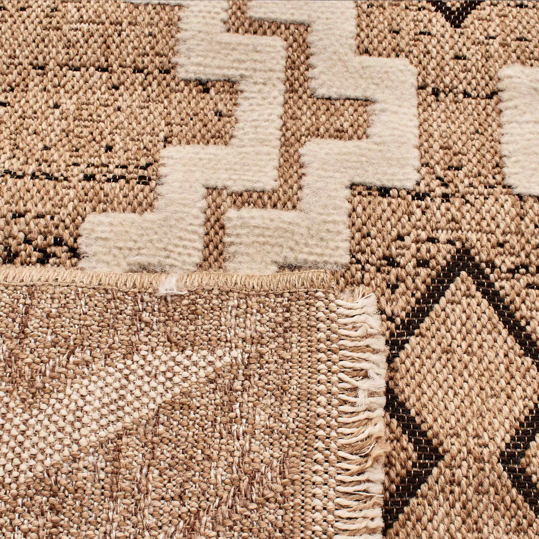 Tapis Aspect Jute Tulum 9054 - Motif Jute - Noir - Intérieur / Extérieur - Image 4