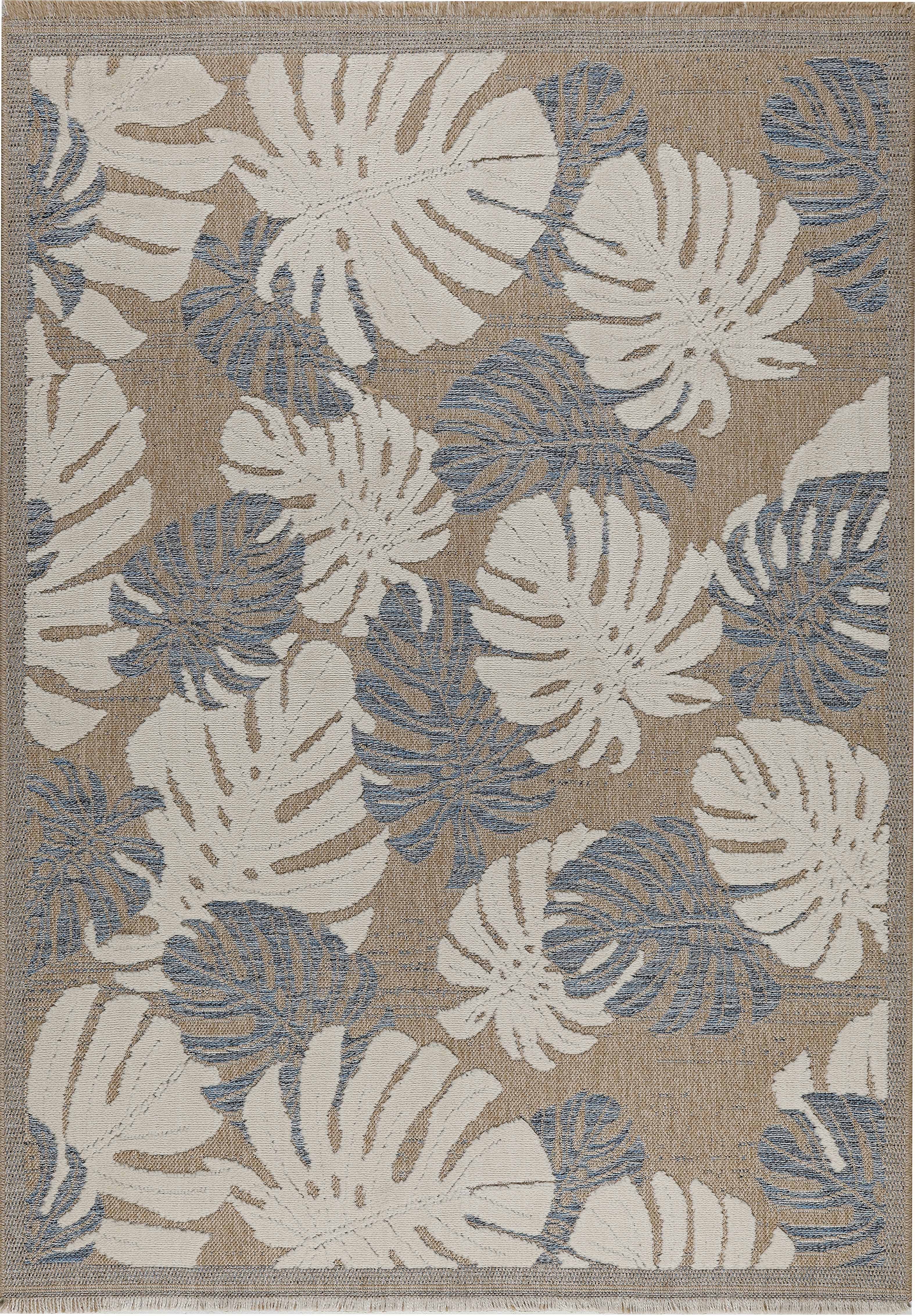 Tapis Aspect Jute Tulum 9062 - Motif Jute - Bleu - Intérieur / Extérieur - Image 2