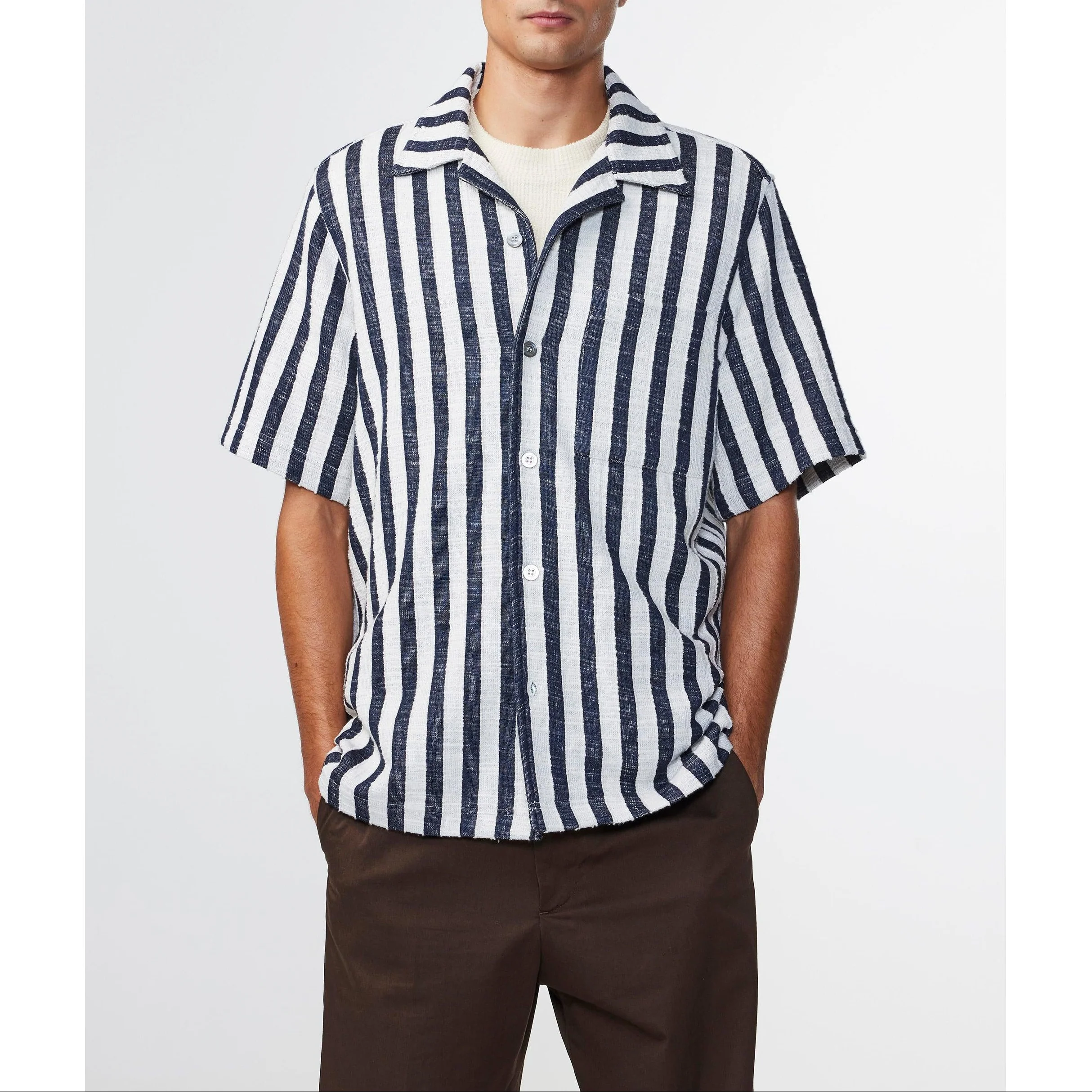 Chemise Julio Ss - Navy Stripe