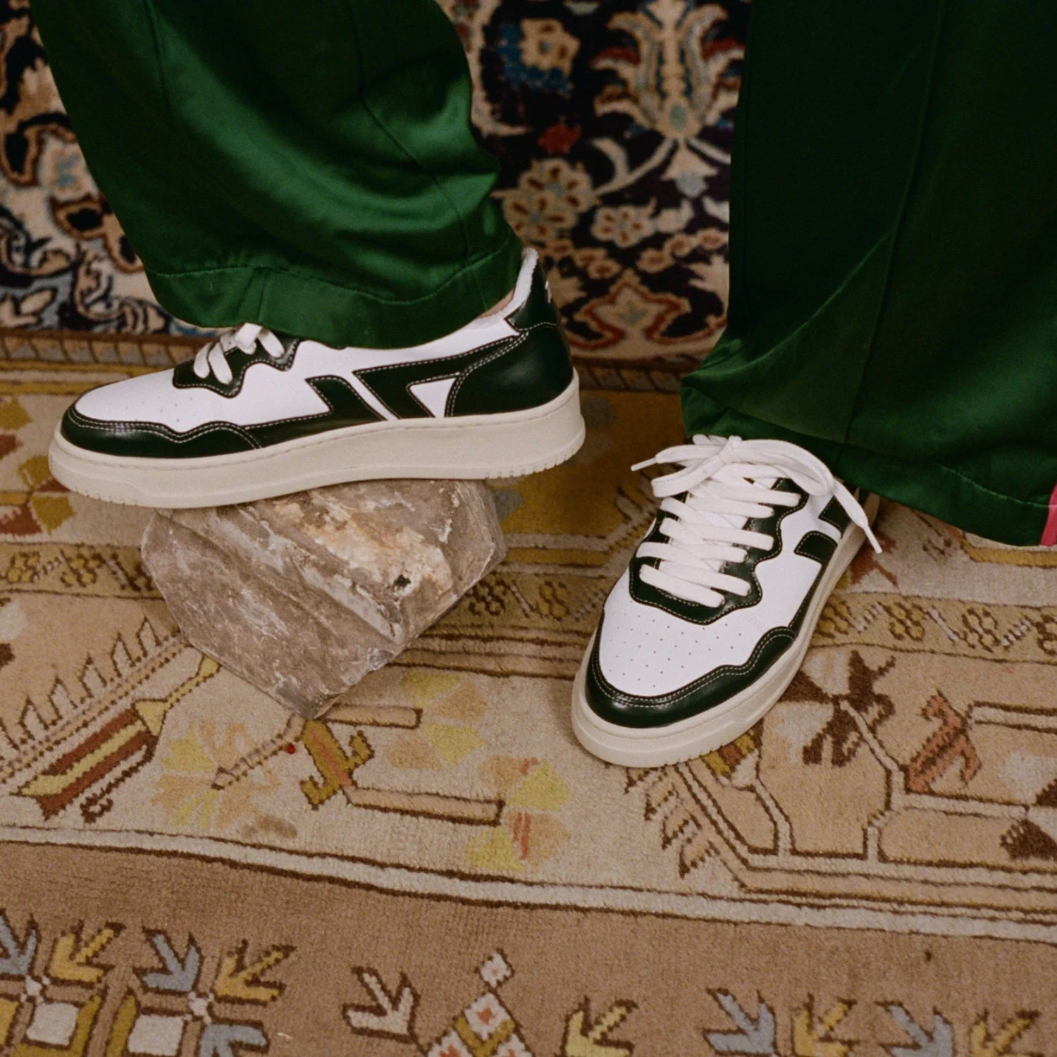 Baskets Olea Vert - Mixte