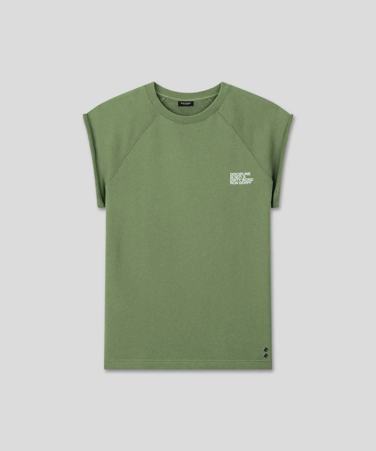 Sweatshirt Organic Cotton Sleeveless "Discipline" - Cactus - Image 3