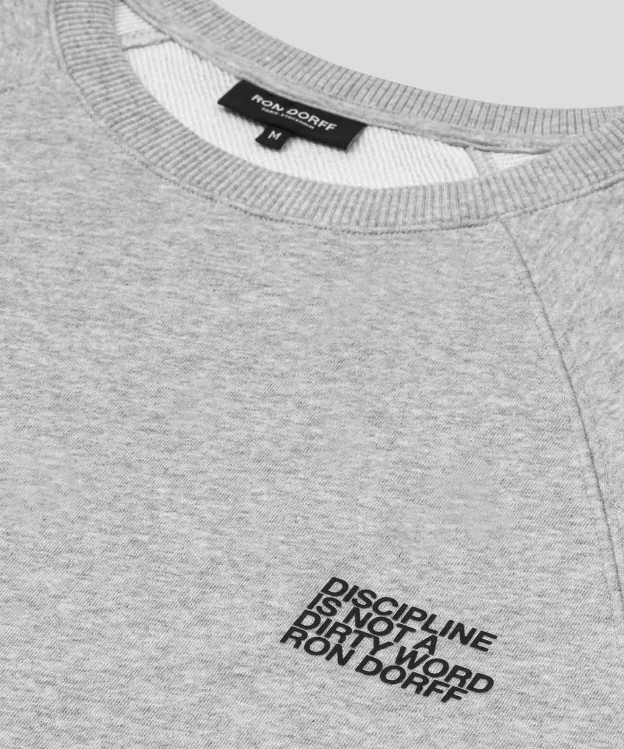 Sweatshirt Organic Cotton Sleeveless "Discipline" - Grey Melange - Image 4