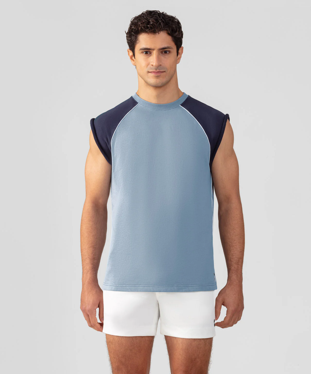 Sweatshirt Organic Cotton Sleeveless - Faded Denim