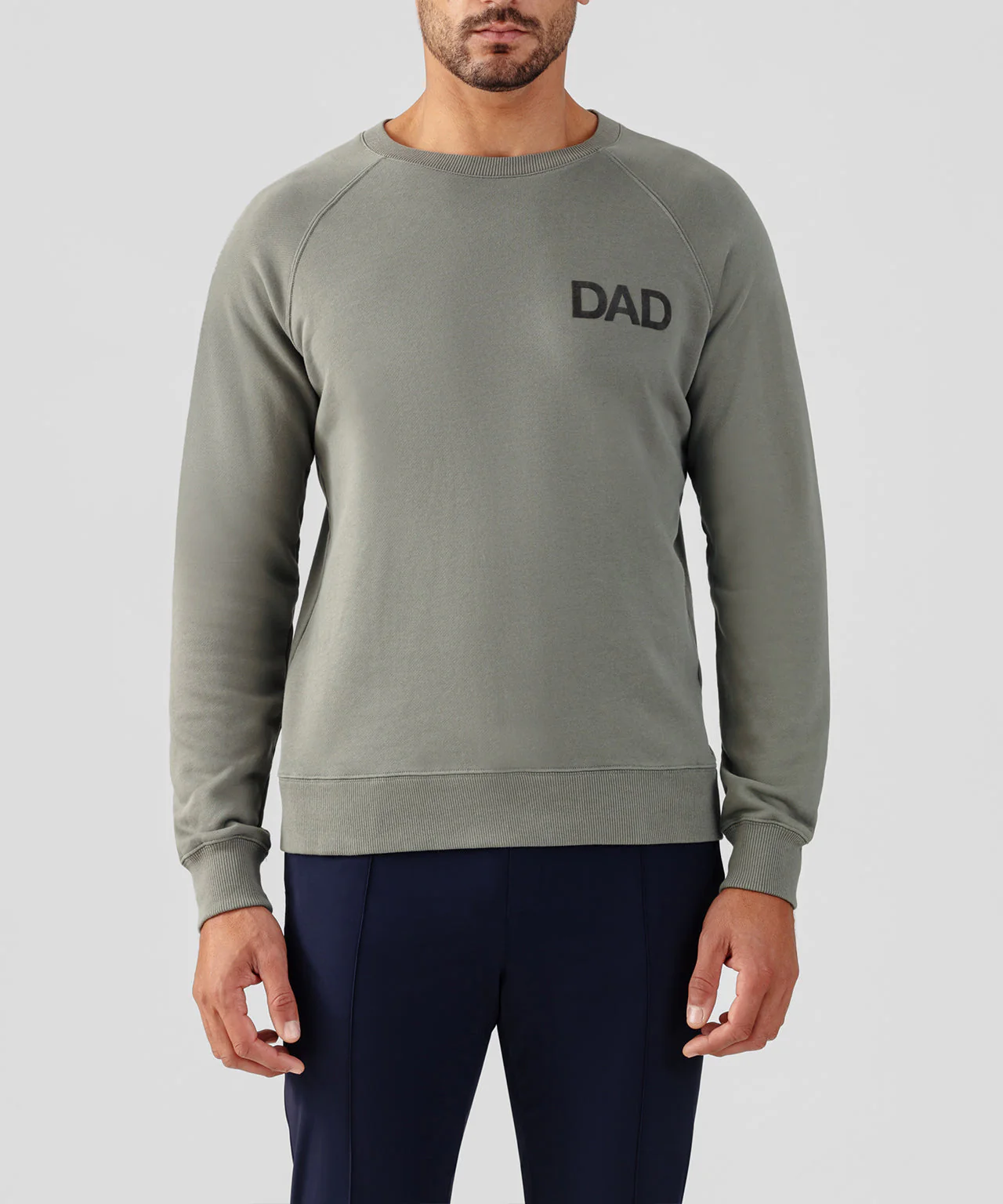 Sweatshirt Organic Cotton "Dad" - Army Green