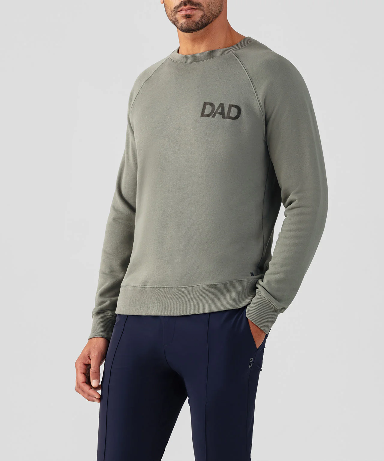 Sweatshirt Organic Cotton "Dad" - Army Green - Image 2