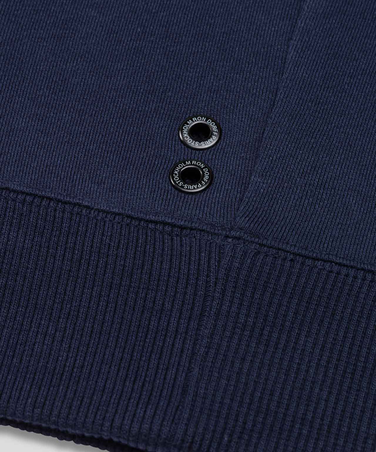 Sweatshirt Organic Cotton W. Piping - Deep Ocean - Image 5