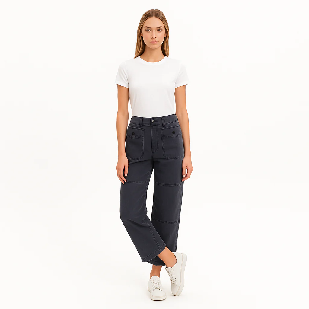 Pantalon Oversized Pocket Utility - Washed Navy