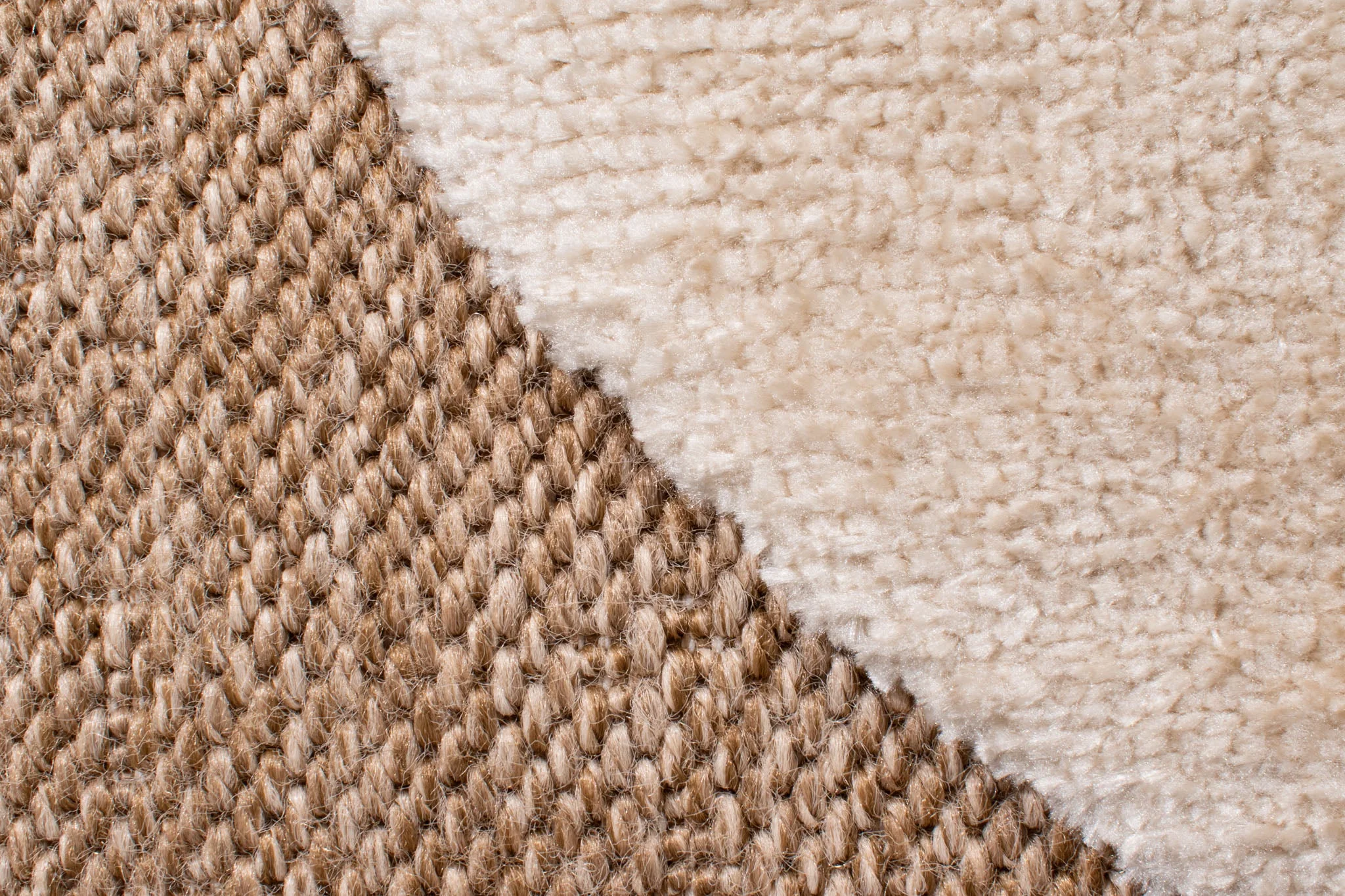 Tapis Palma Aspect Jute - Motif Organique Blanc - Image 10