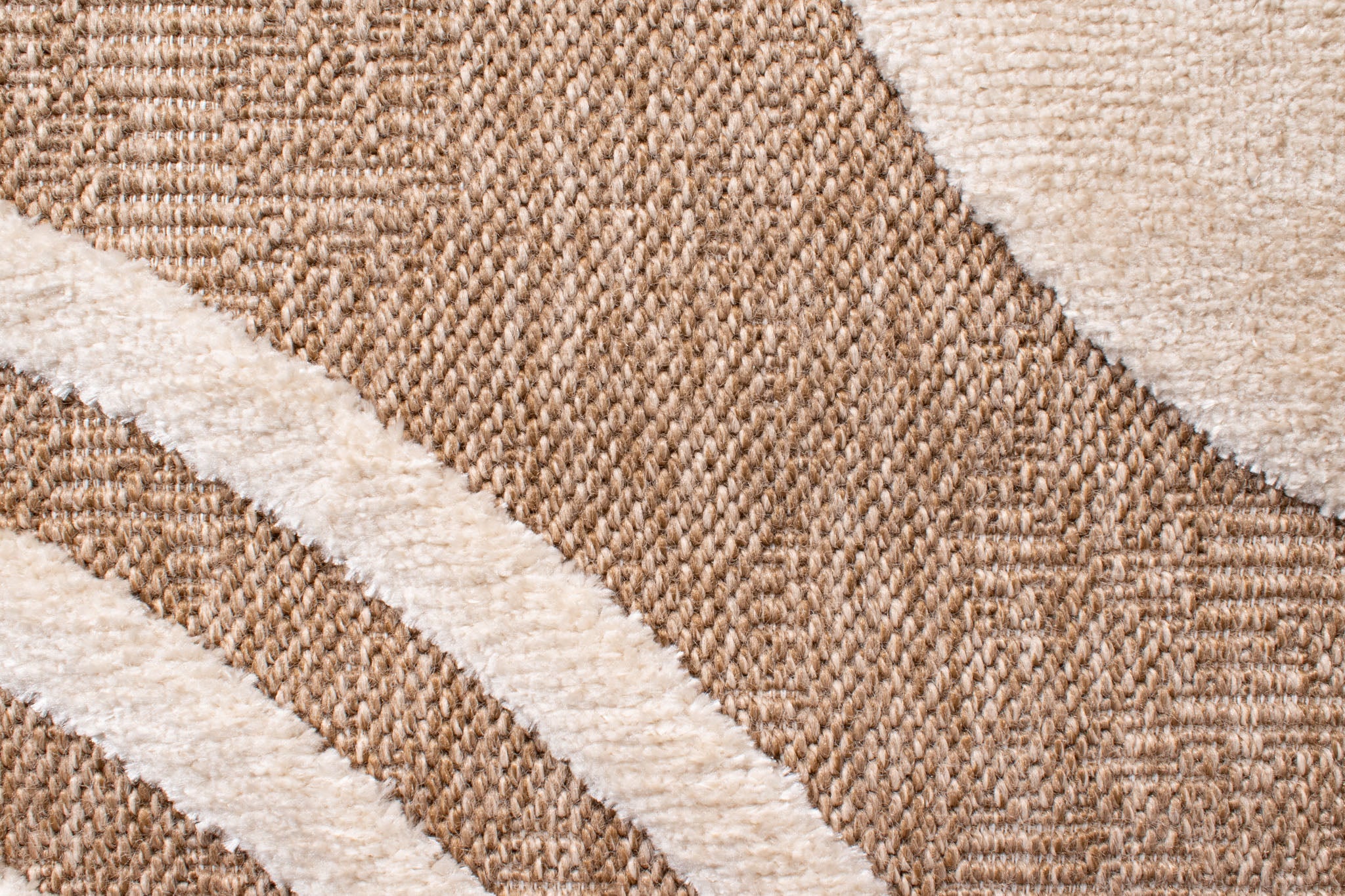 Tapis Palma Aspect Jute - Motif Organique Blanc - Image 7