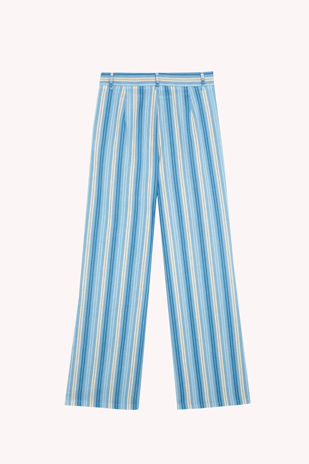 Pantalon En Lin Bleu Ana - Image 3