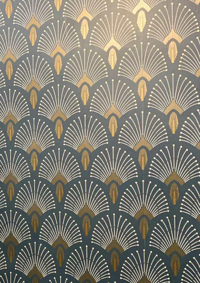 Papier Peint 1925 - Bleu foncé Doré - Image 5