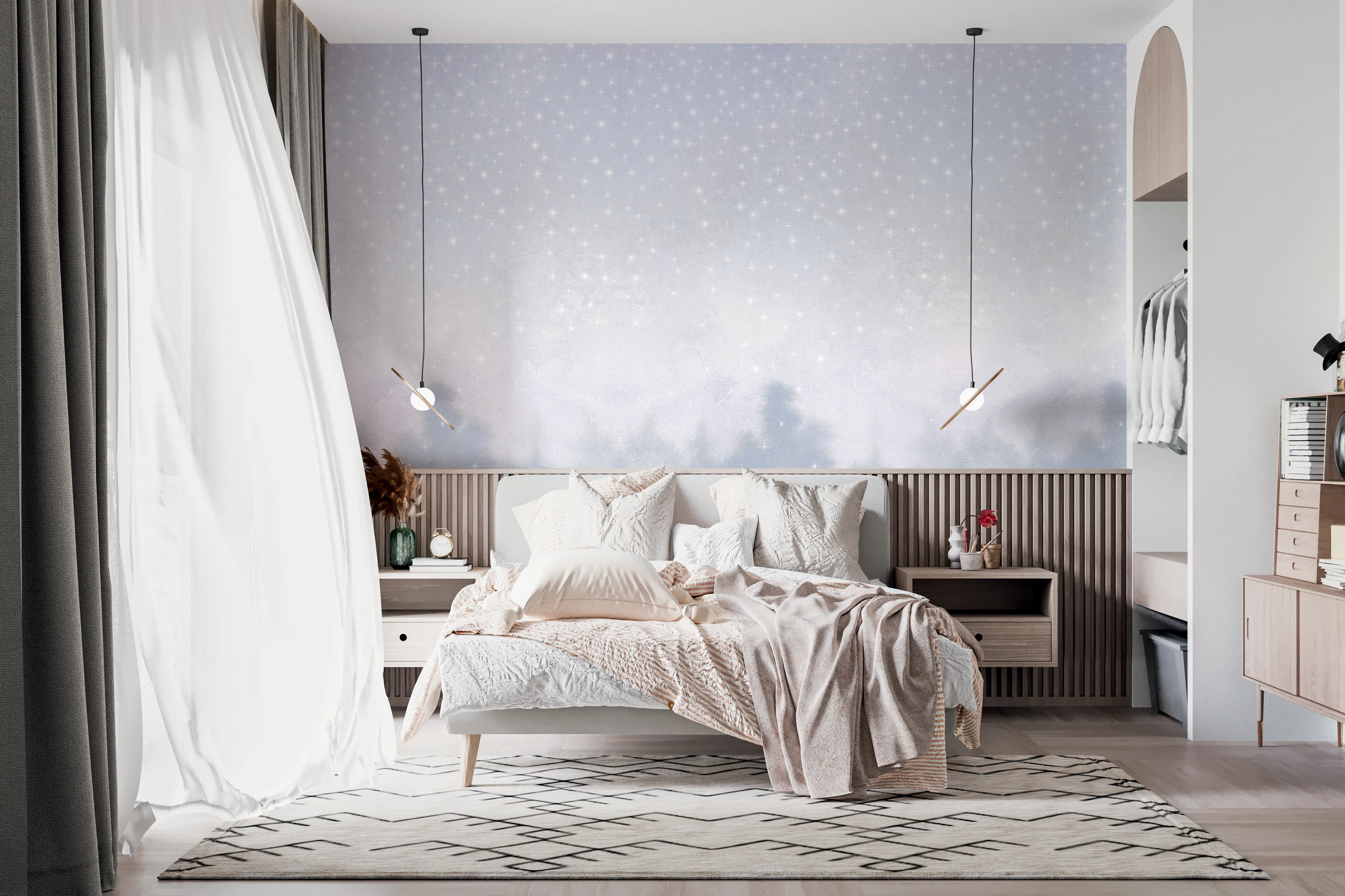 Fresque Étoiles - Polar White - Pack 1 - Image 3