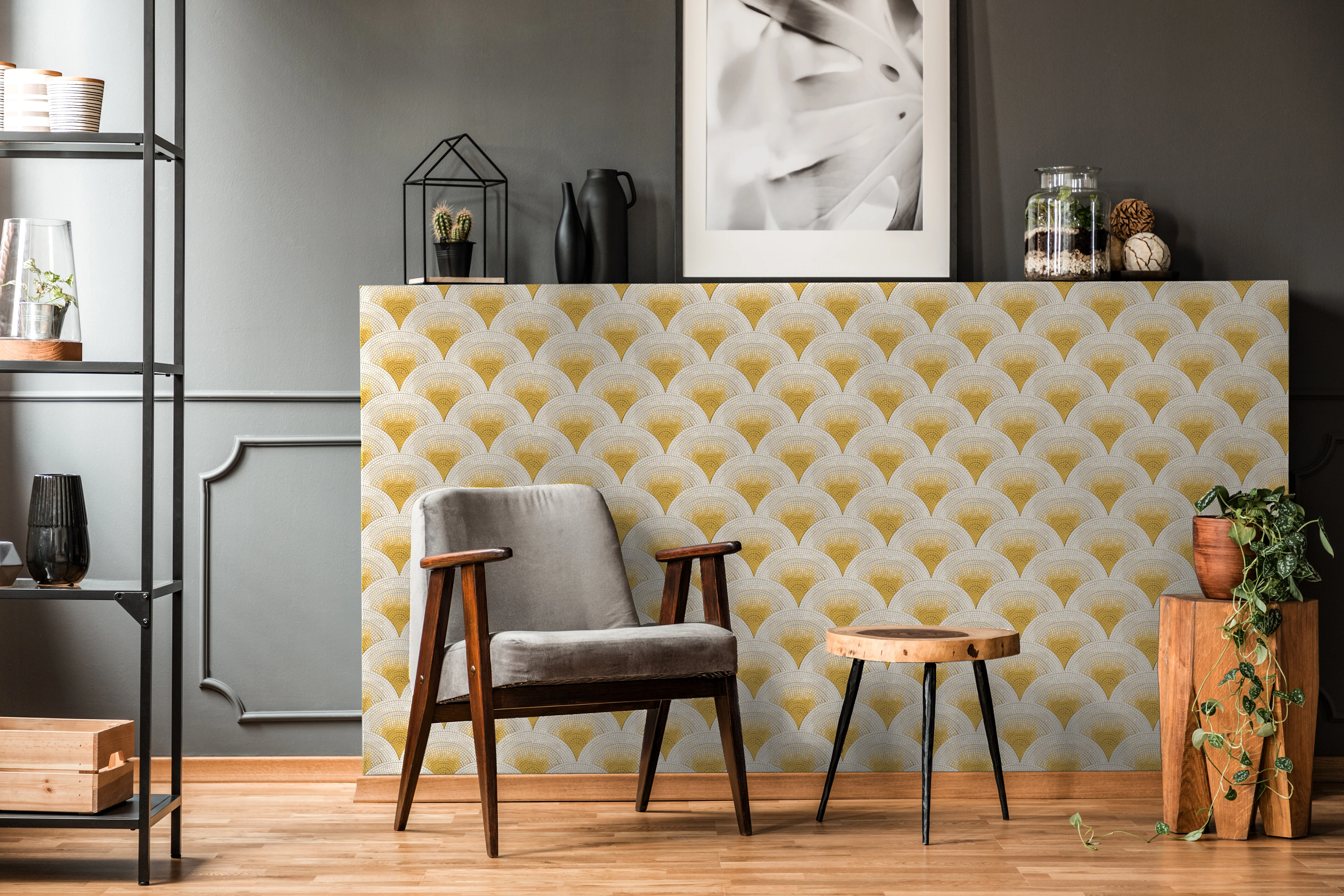 Papier Peint Mosaic - Jaune - Image 4