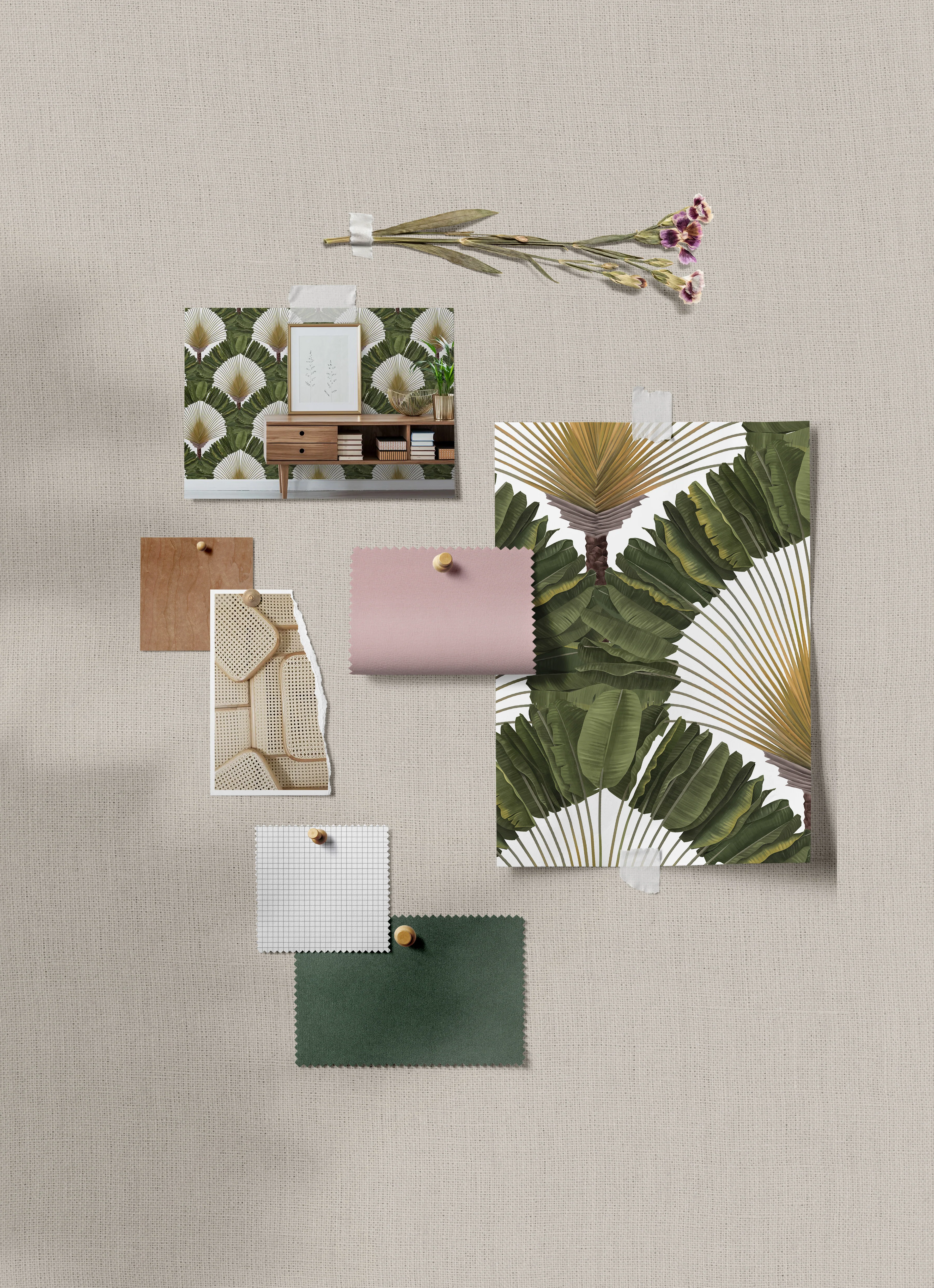 Papier Peint Ravinala - Vert Lichen - Image 4