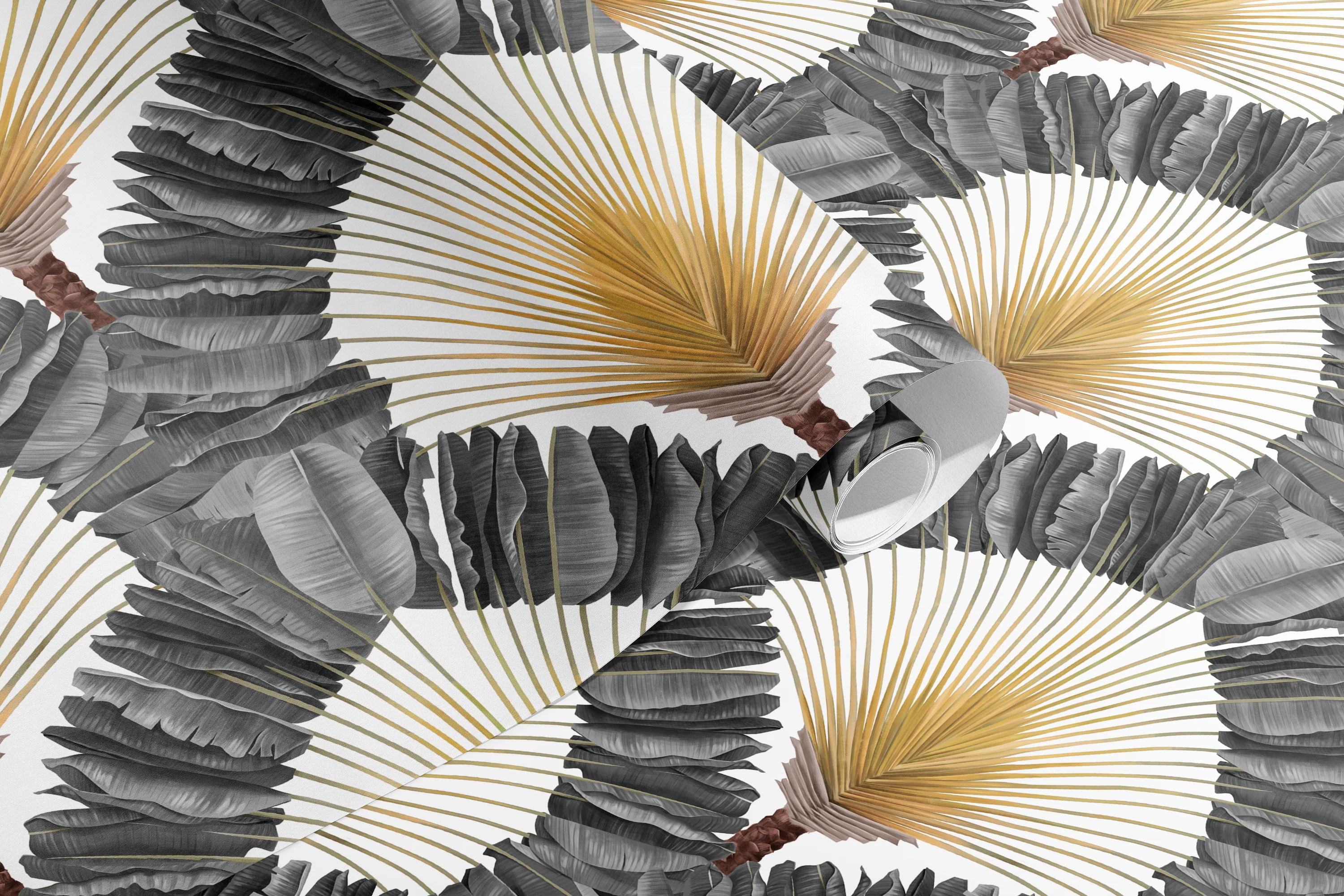 Papier Peint Ravinala - Argent - Image 4
