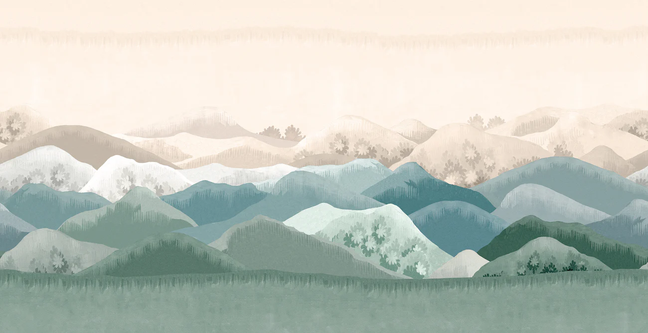 Fresque Douce Montagne - Prairie - Image 2