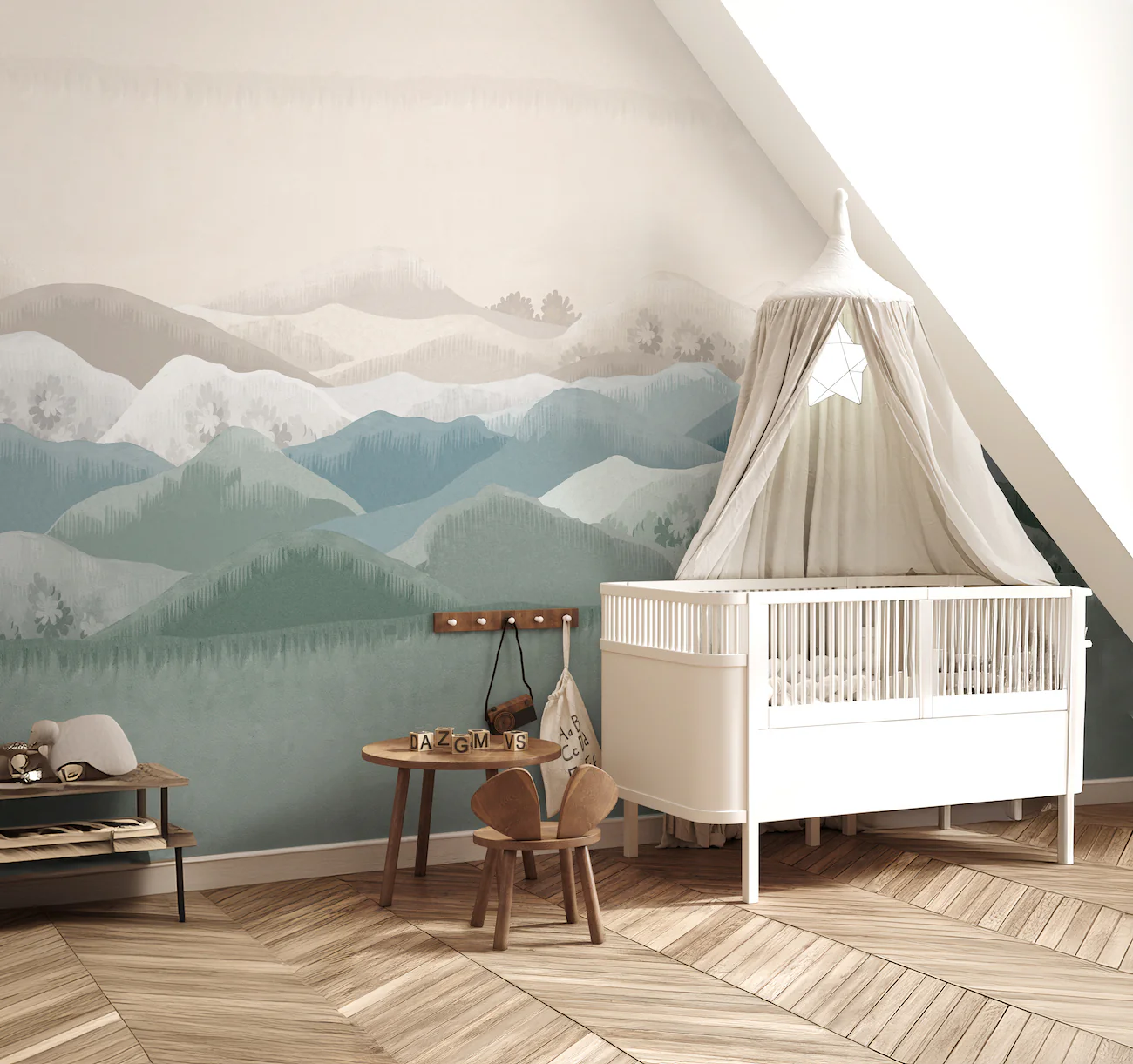 Fresque Douce Montagne - Prairie - Image 3