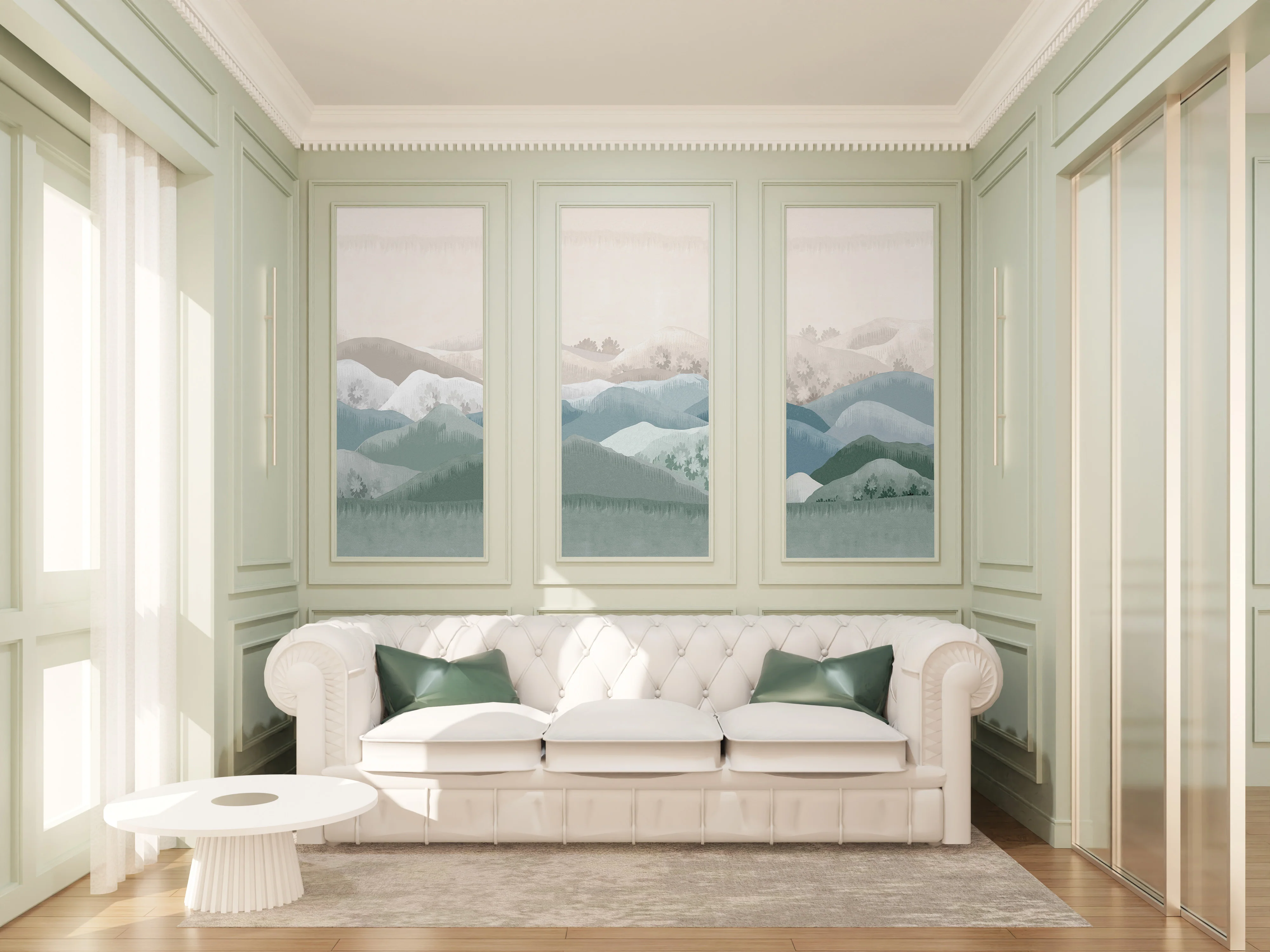 Fresque Douce Montagne - Prairie - Image 4