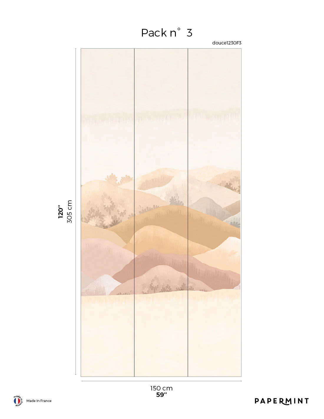 Fresque Douce Montagne - Terre Orange - Image 9