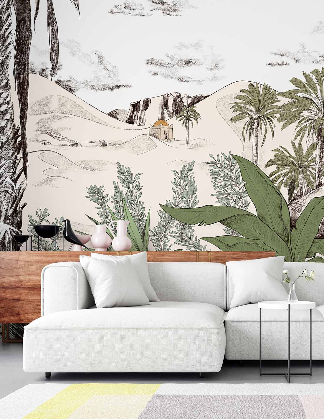 Fresque Dune - Vert Palmier - Image 8