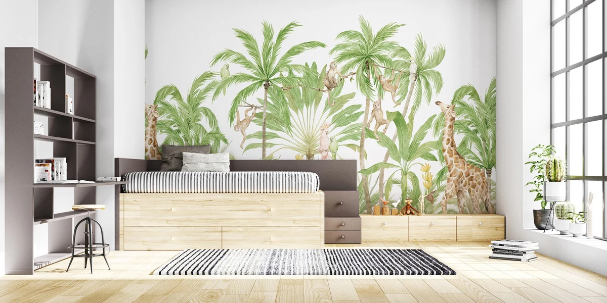 Fresque Palmier Jungle - Palm Green - Image 6